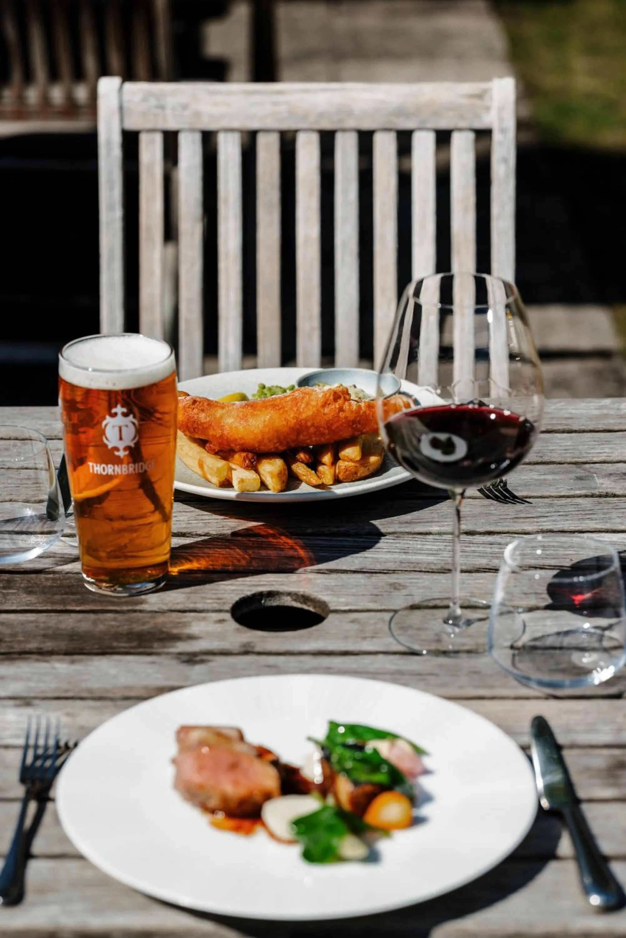 Food and drinks in The Peacock at Rowsley