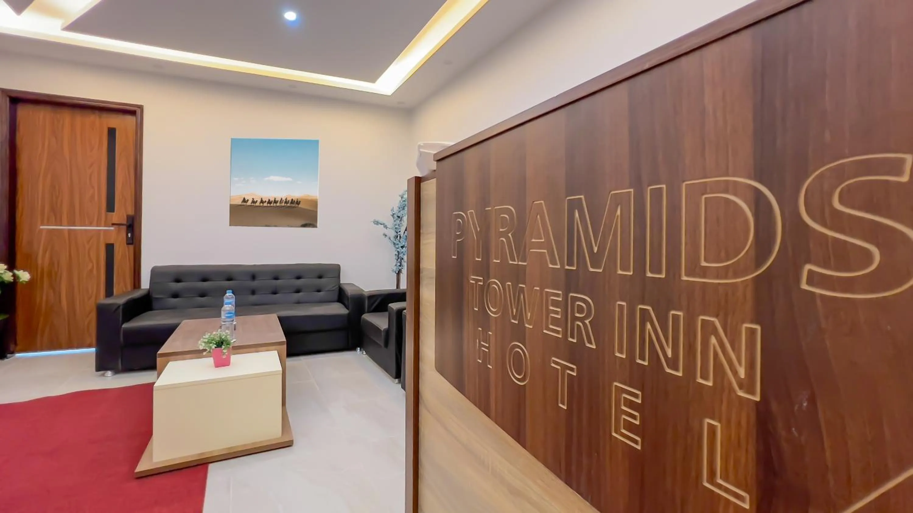 Lobby or reception in pyramids tower view inn