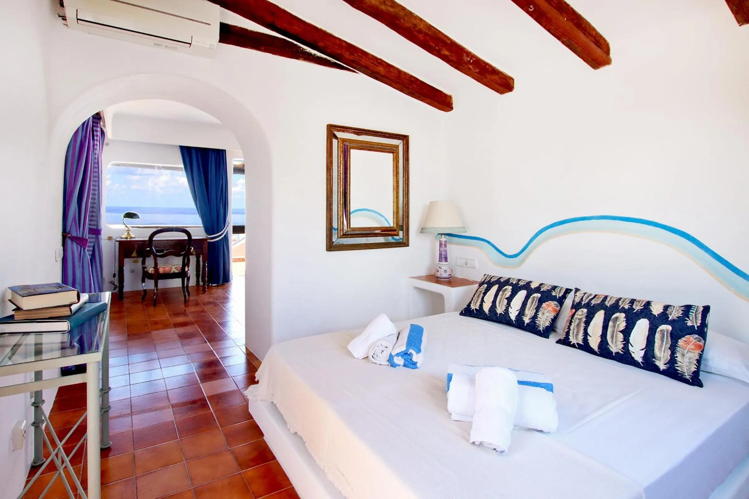 Bed in Villa Can Milana by Slow Villas
