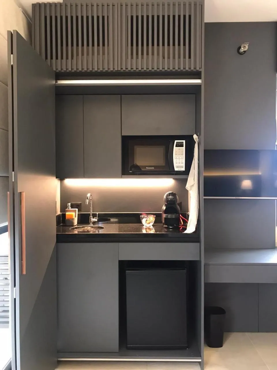 Kitchen or kitchenette in Q-Flat Hotel - Faria Lima