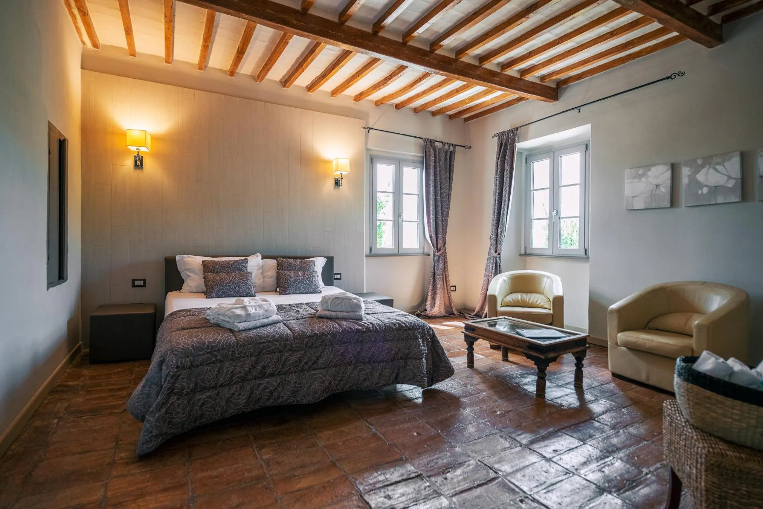 Bedroom, Bed in Casa Grimaldi Hotel & Restaurant tre stelle S