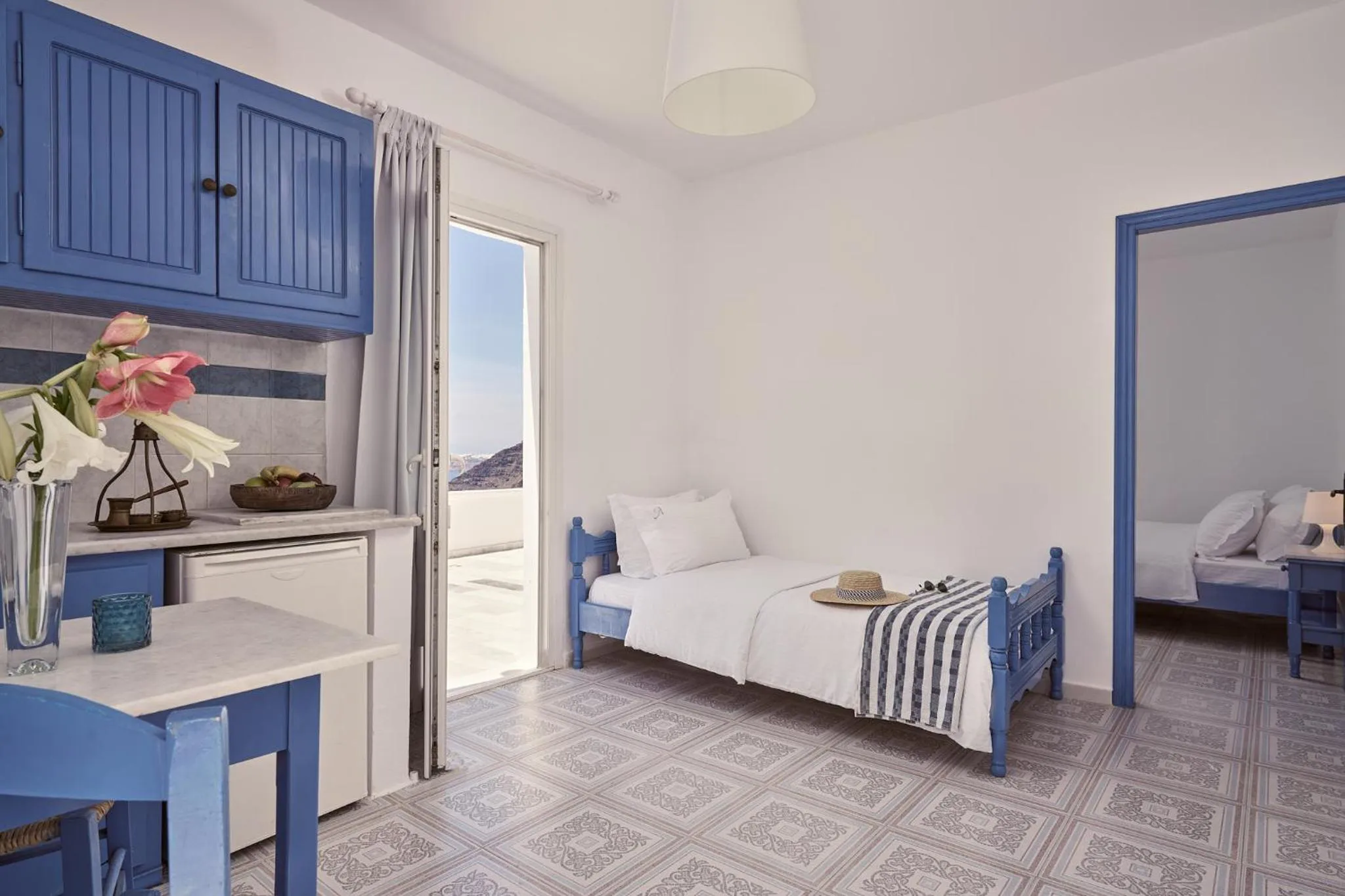 Bed in Amphitheater Cave Houses