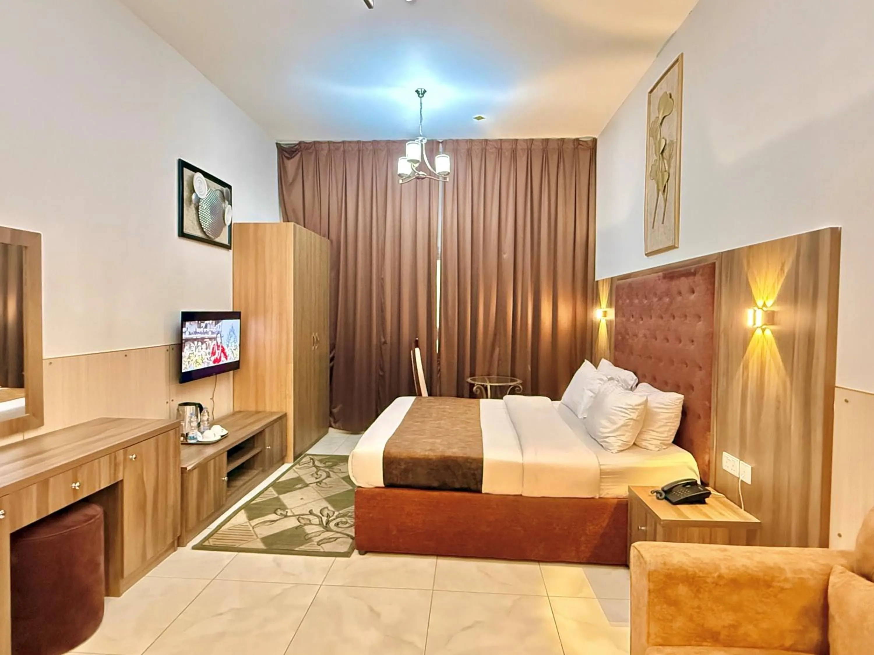 TV and multimedia, Bed in New Dream Plaza Hotel Apartment