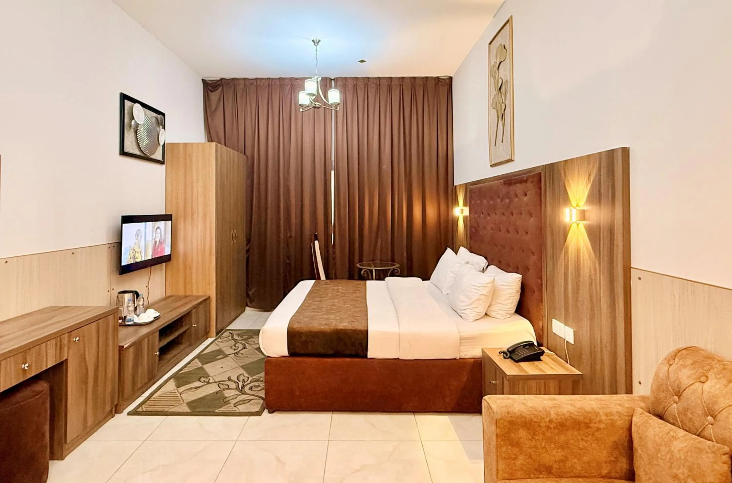 TV and multimedia, Bed in New Dream Plaza Hotel Apartment