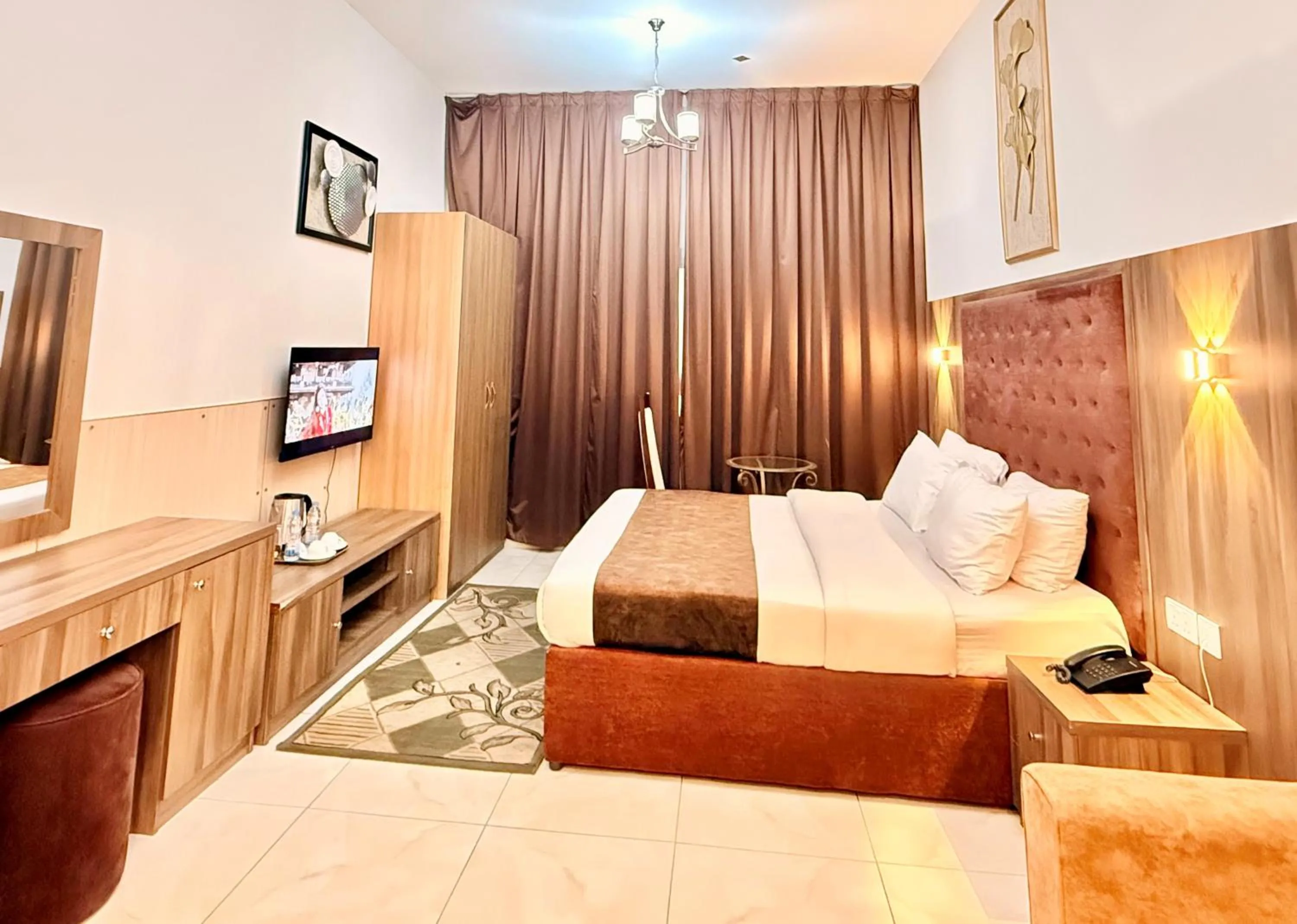 TV and multimedia, Bed in New Dream Plaza Hotel Apartment