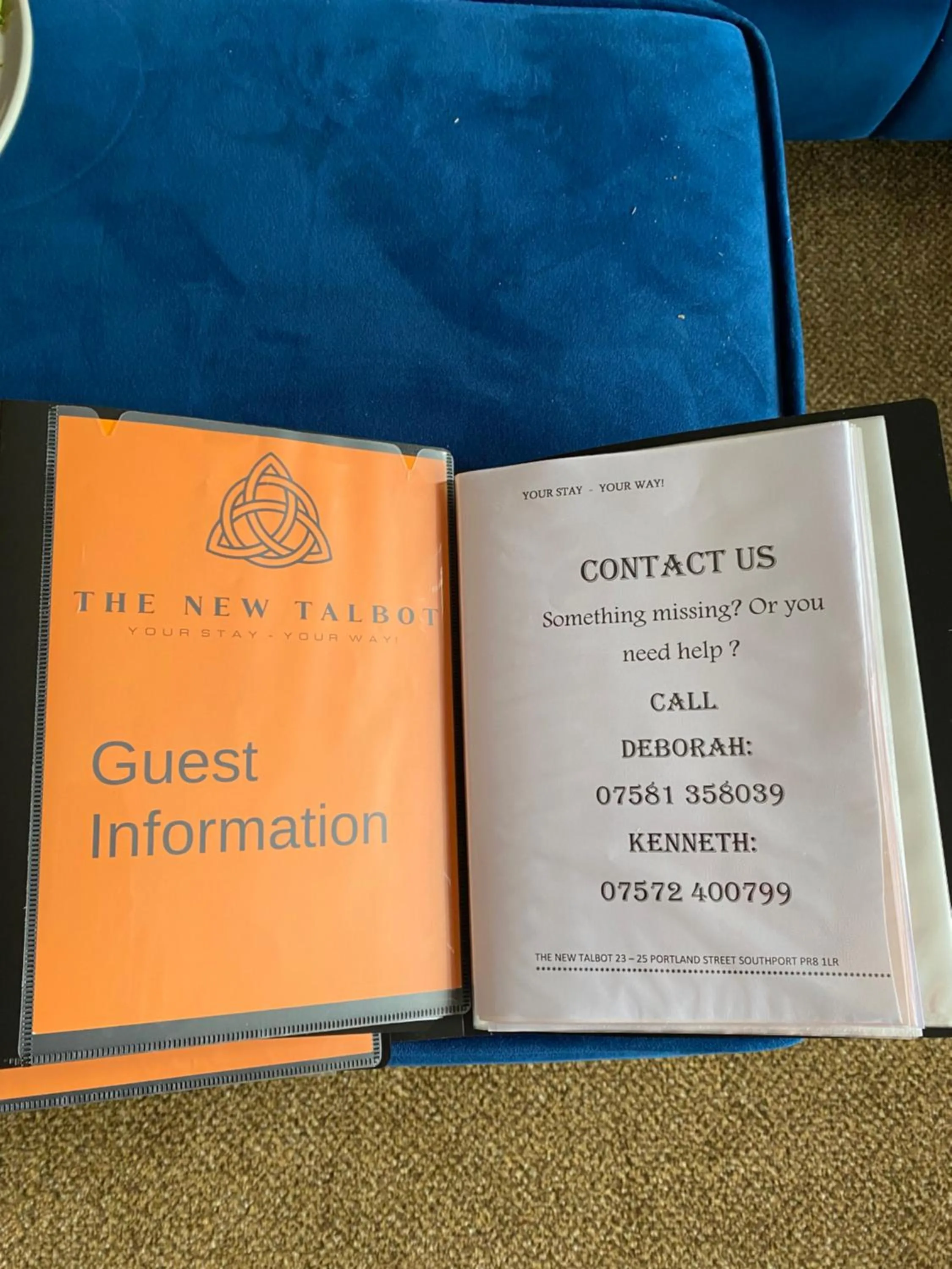 Text overlay in The New Talbot Hotel