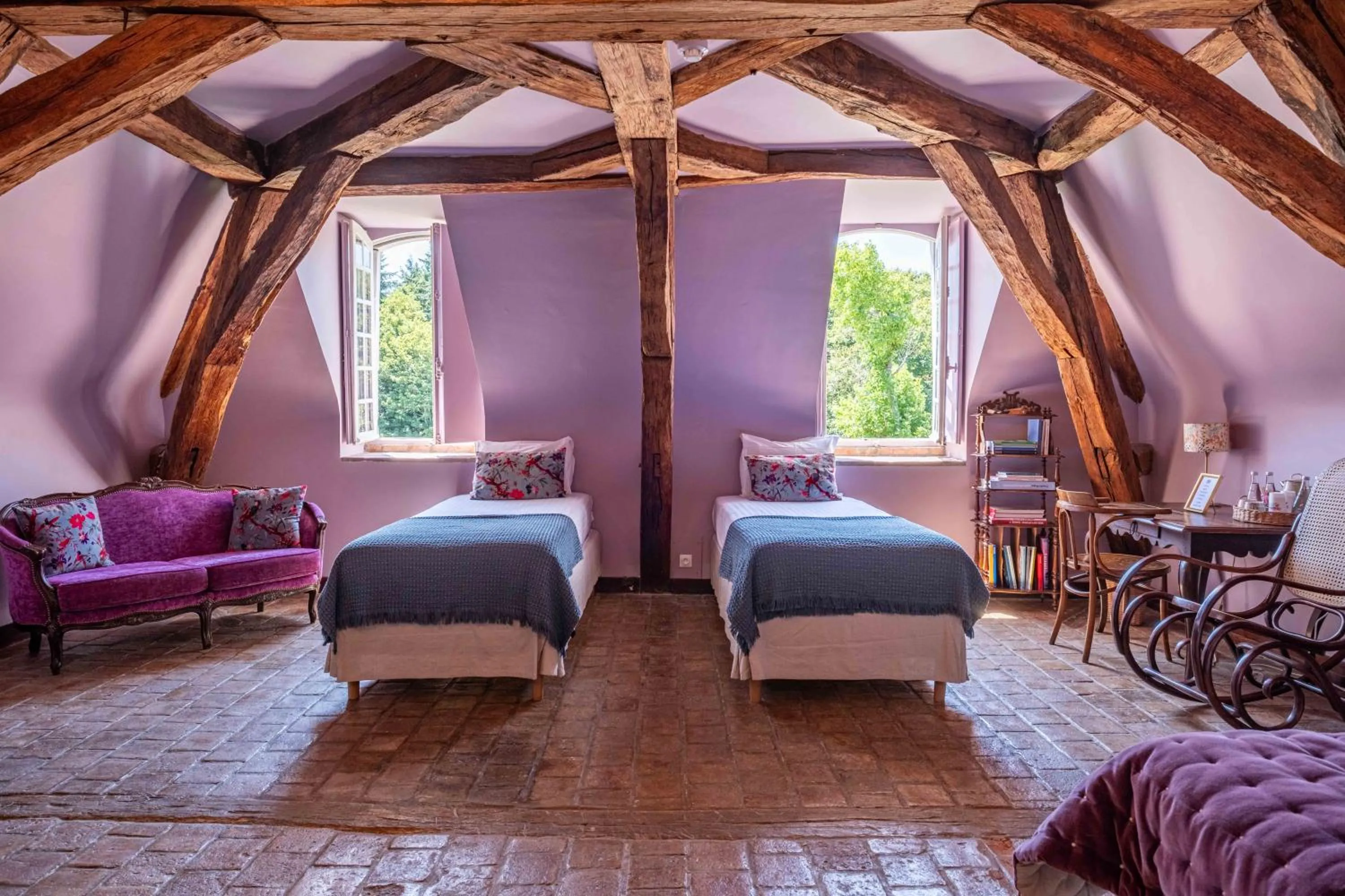 Bedroom, Bed in Château de la Huberdière