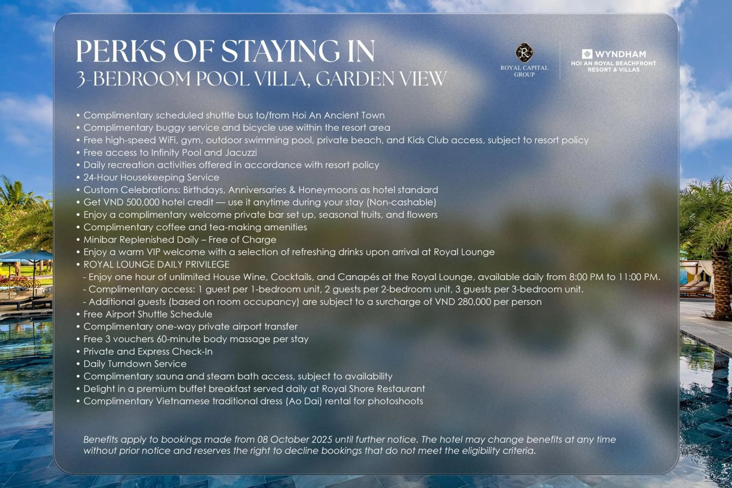 room service in Wyndham Hoi An Royal Beachfront Resort & Villas