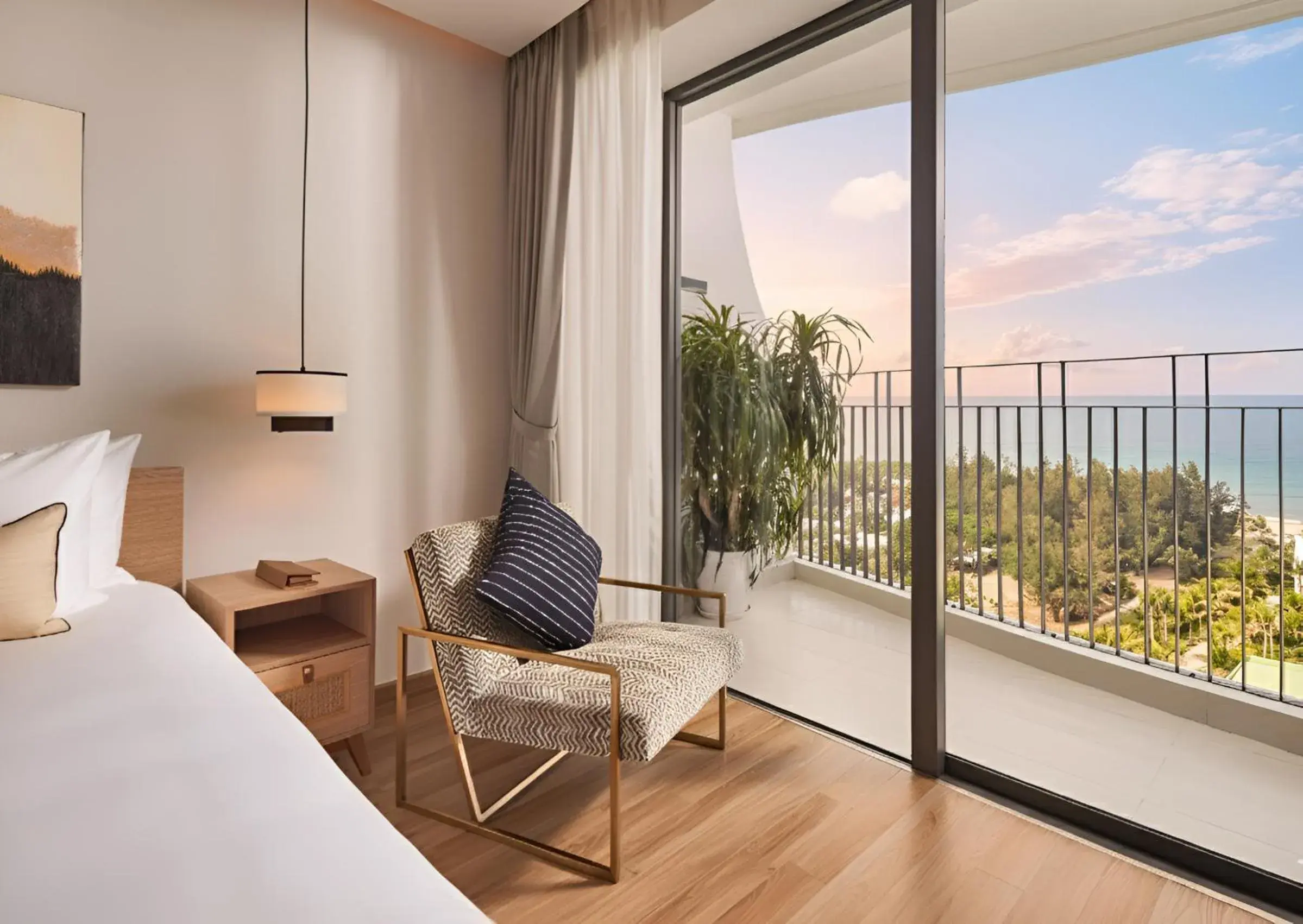 View (from property/room), Bed in Wyndham Hoi An Royal Beachfront Resort & Villas View (from property/room), Bed in Wyndham Hoi An Royal Beachfront Resort & Villas