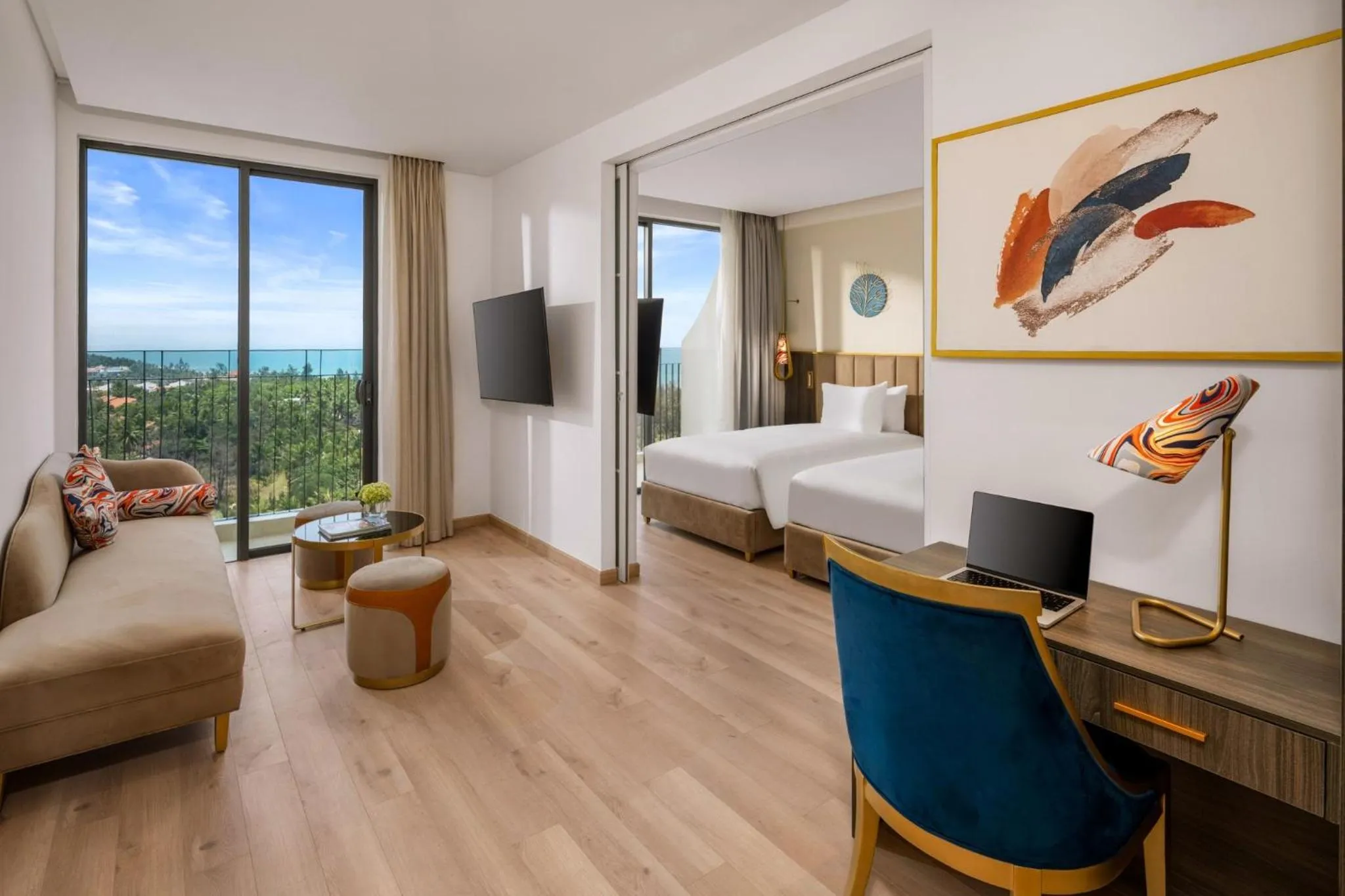 Bed in Wyndham Hoi An Royal Beachfront Resort & Villas