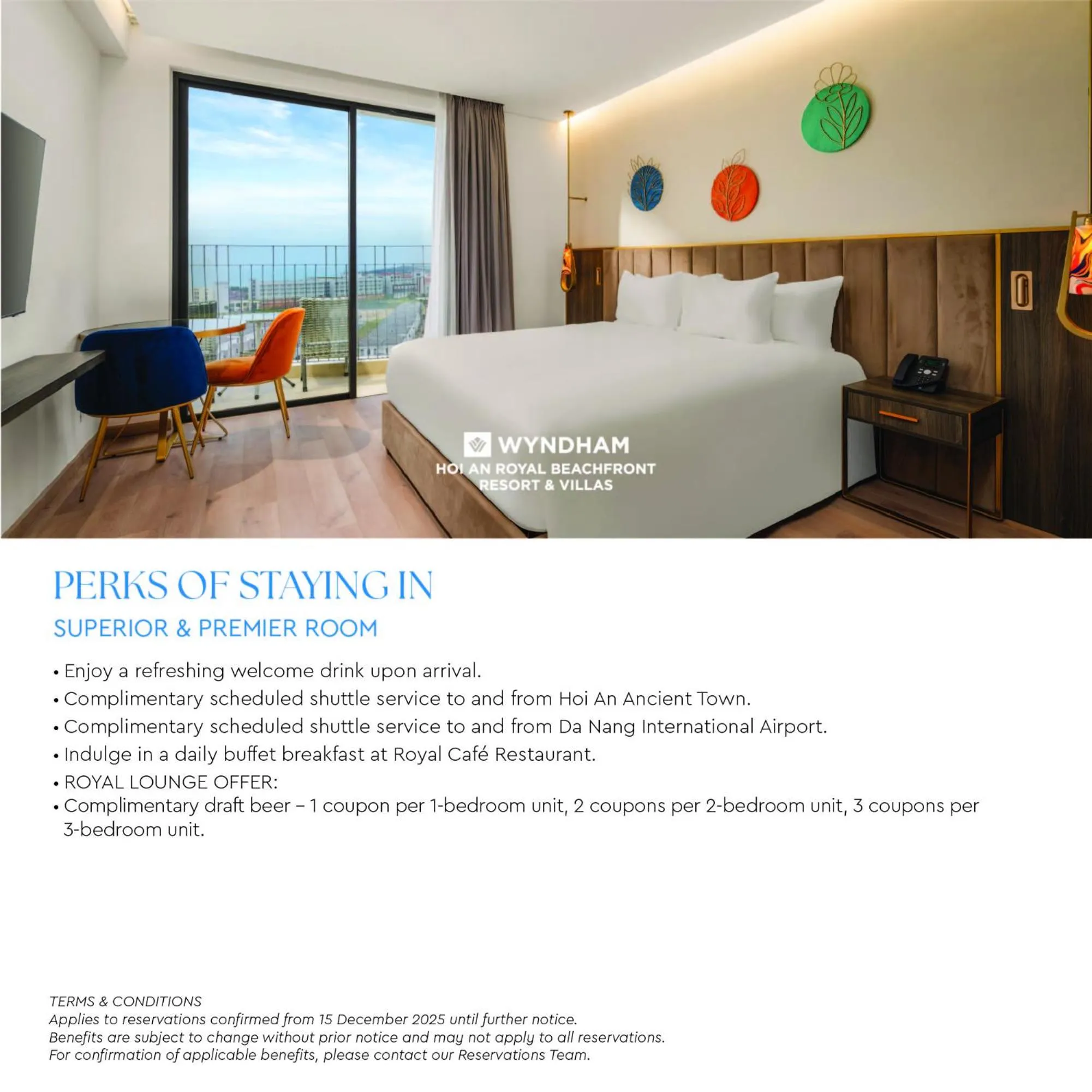 Text overlay, Bed in Wyndham Hoi An Royal Beachfront Resort & Villas