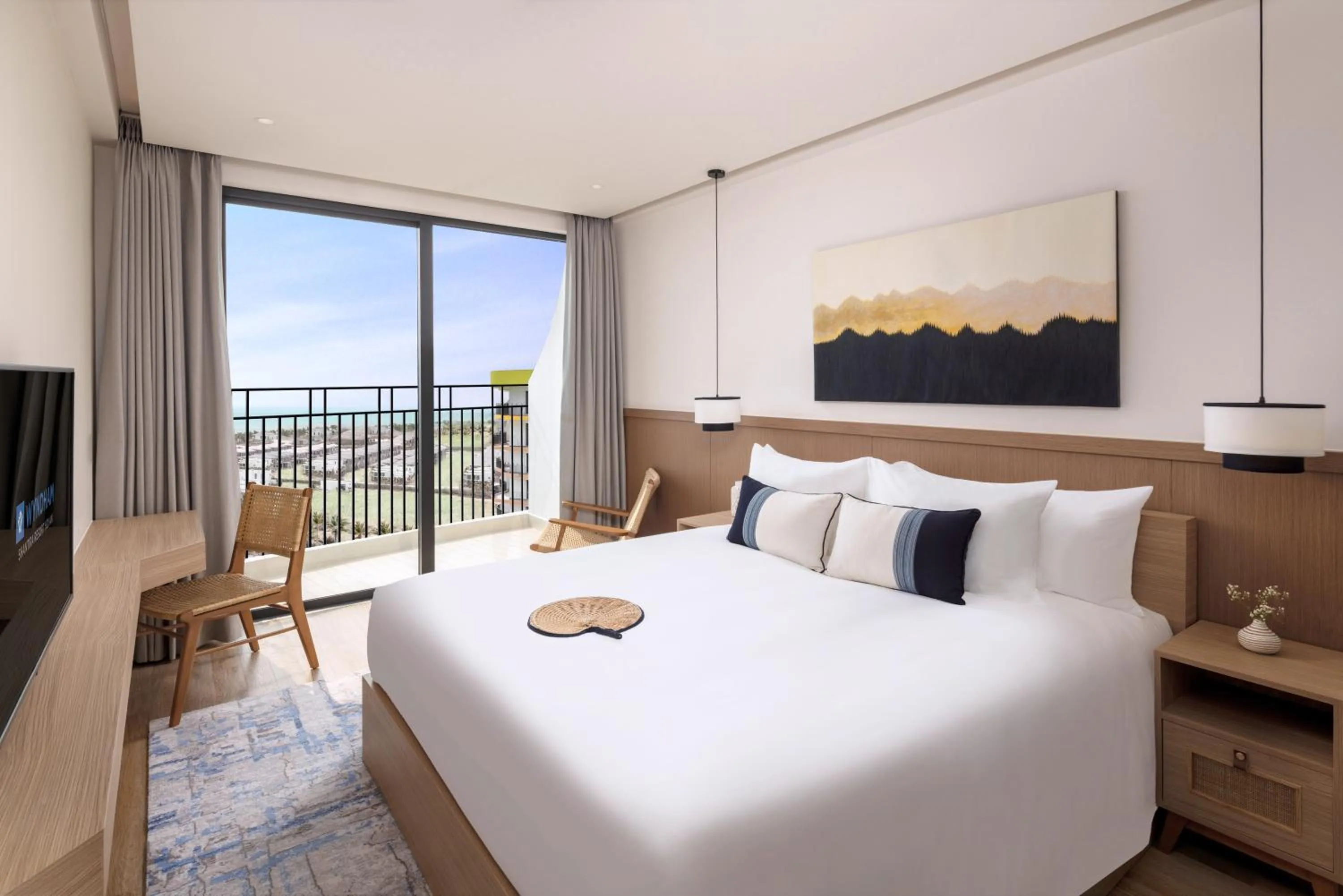 View (from property/room), Bed in Wyndham Hoi An Royal Beachfront Resort & Villas