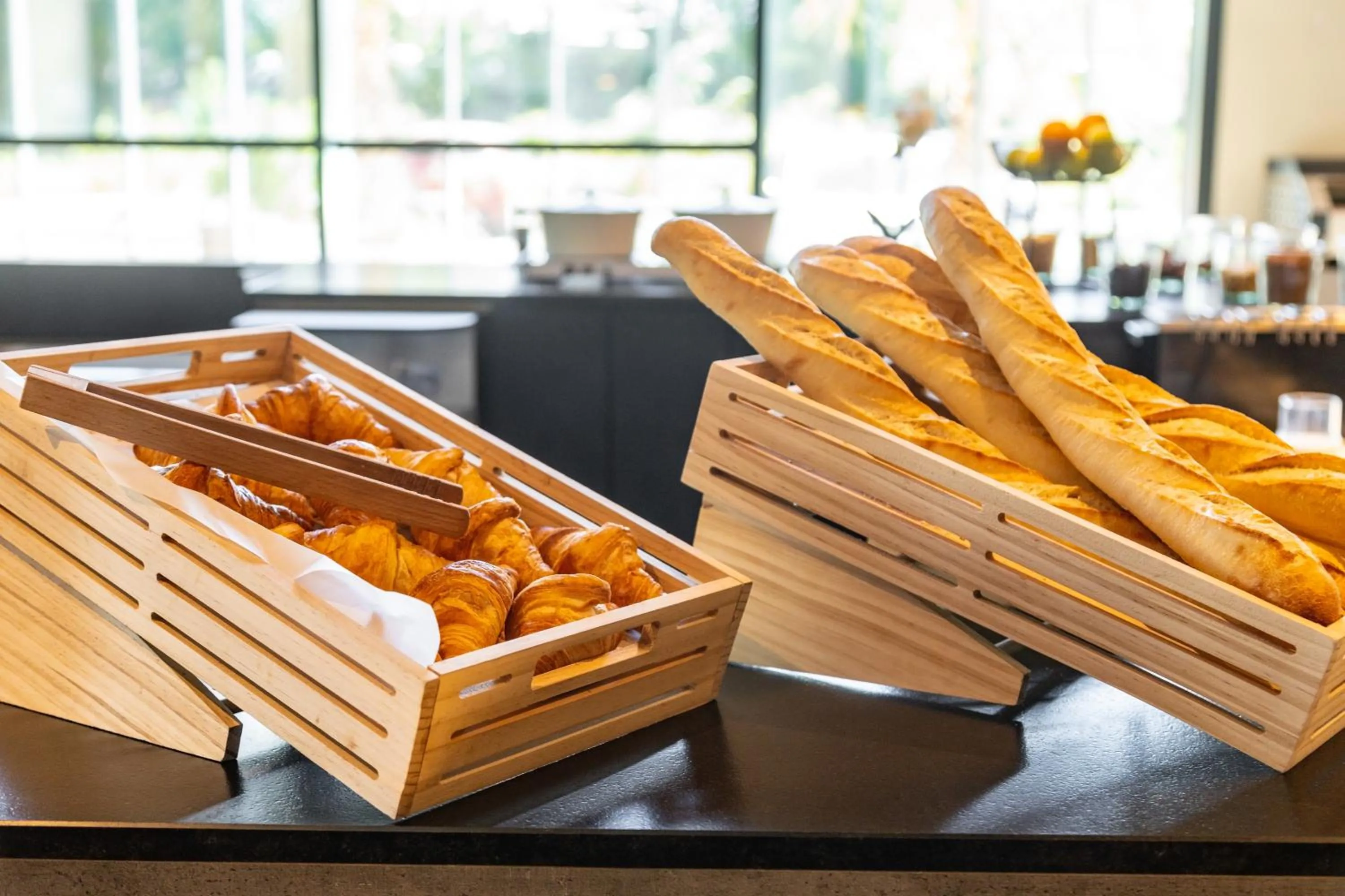 Buffet breakfast in Ibis Marseille Marignane Technopole