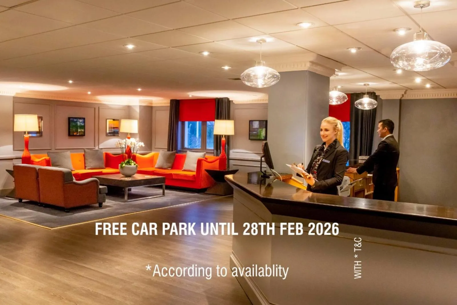 Text overlay in Copthorne Hotel Plymouth