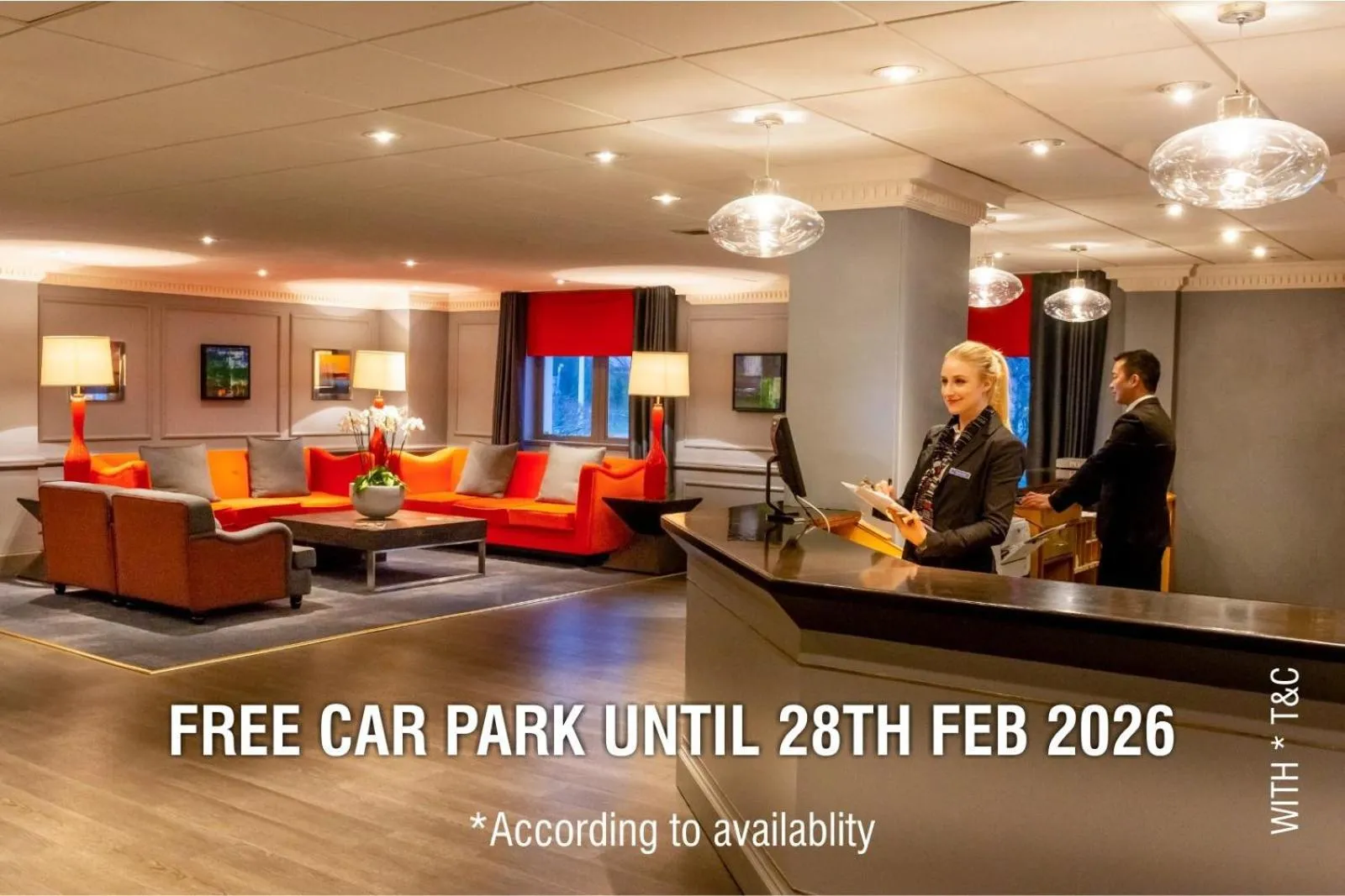 Text overlay in Copthorne Hotel Plymouth