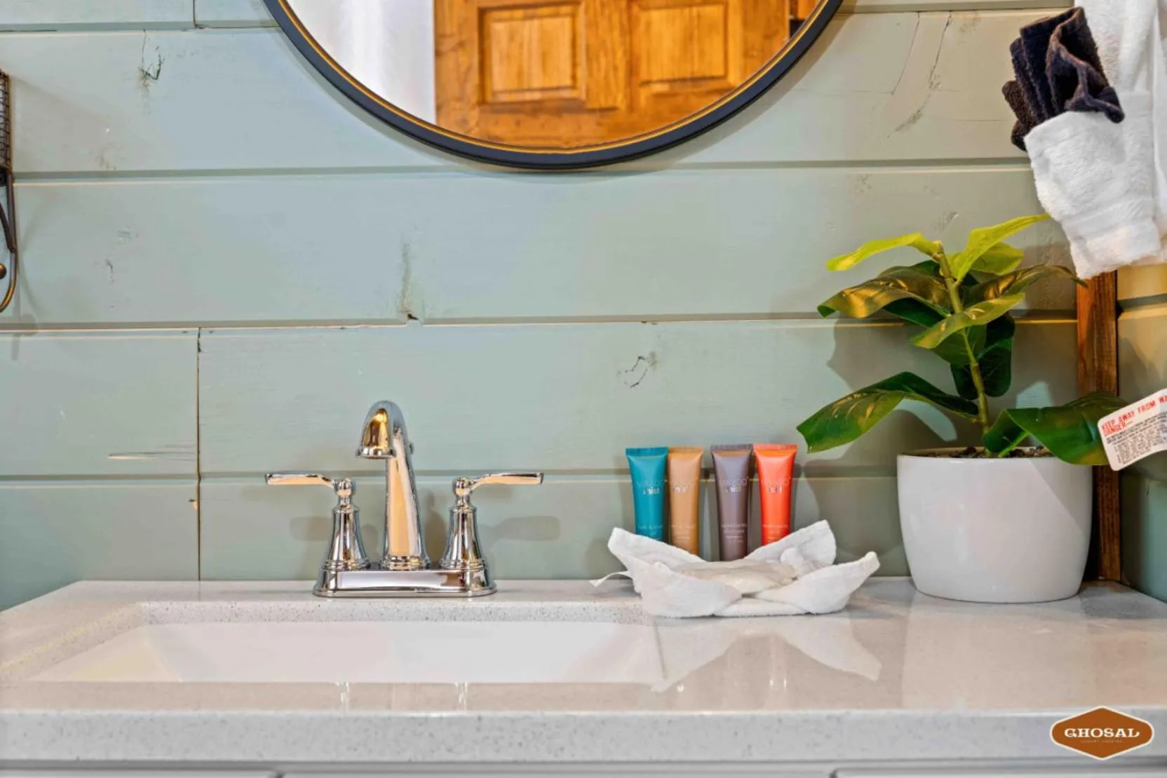 Bathroom in Luxe Mountain Pool Escape by Ghosal Luxury Lodging