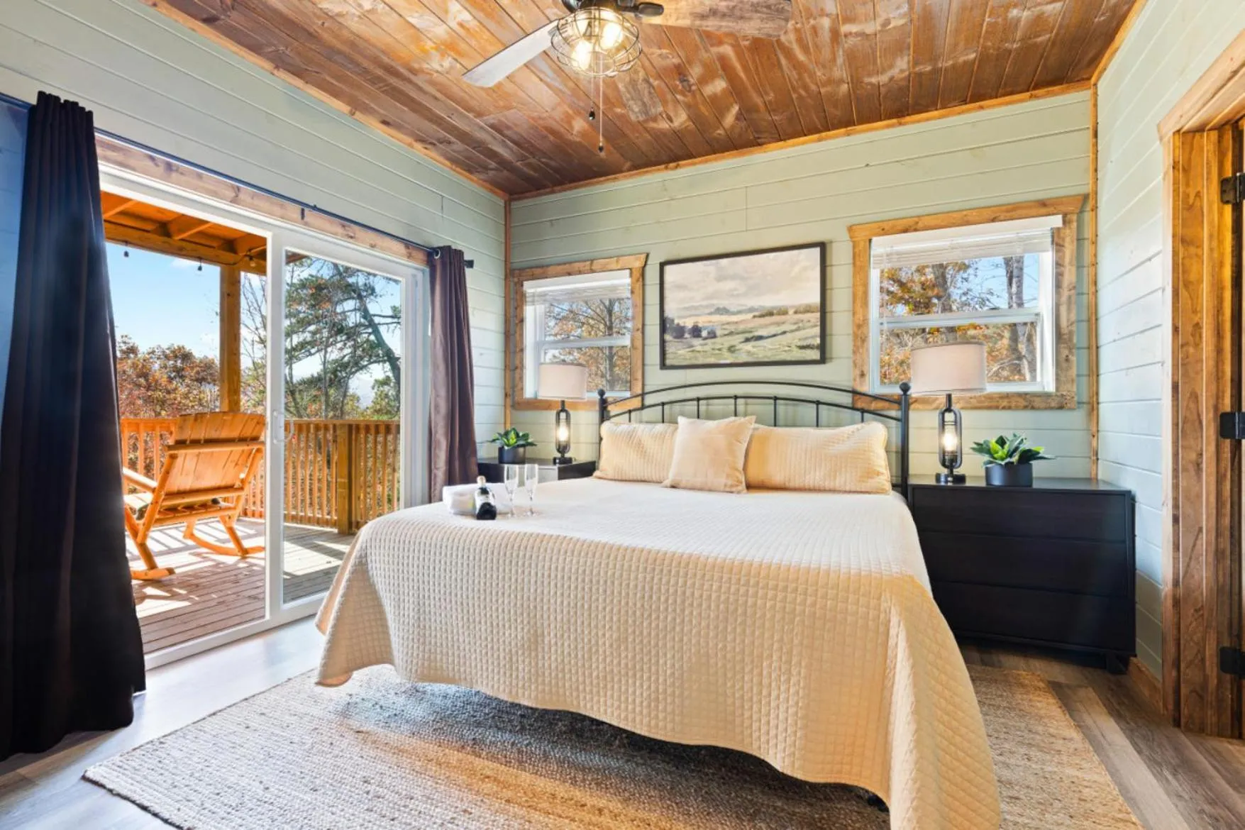 Bed in Luxe Mountain Pool Escape by Ghosal Luxury Lodging