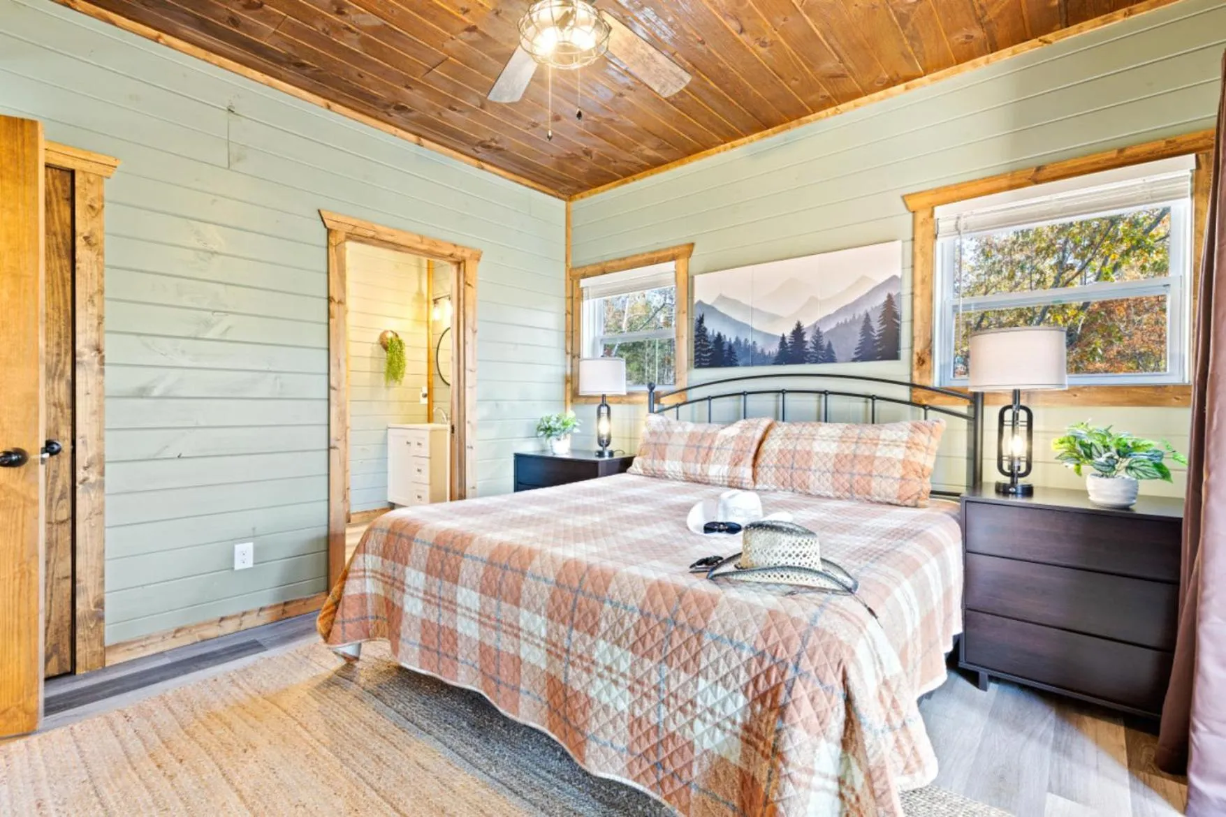 Bed in Luxe Mountain Pool Escape by Ghosal Luxury Lodging