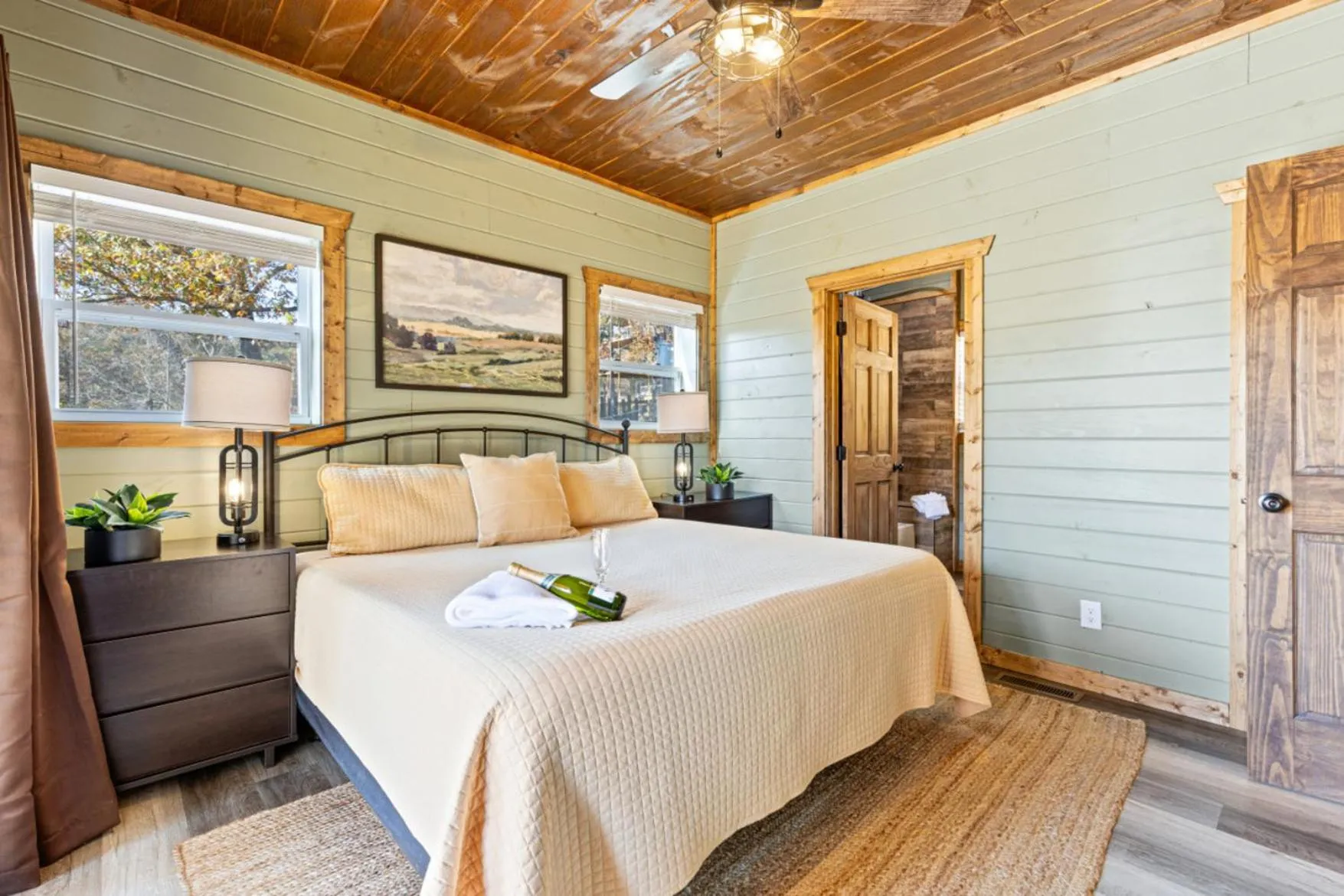 Bed in Luxe Mountain Pool Escape by Ghosal Luxury Lodging