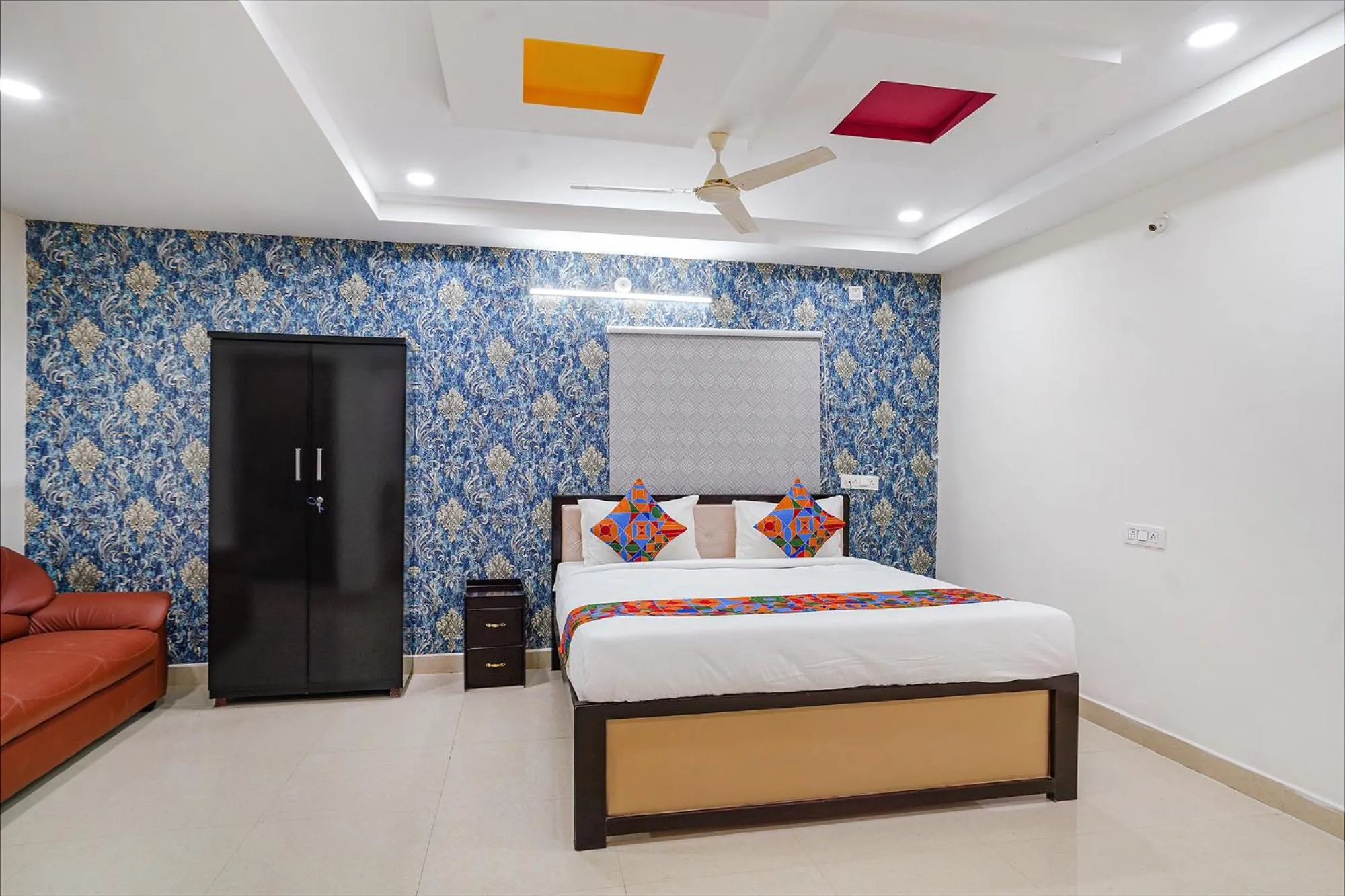 Bed in FabHotel Sri Karthikeya Grand - Nr Nexus Mall, Kukatpally