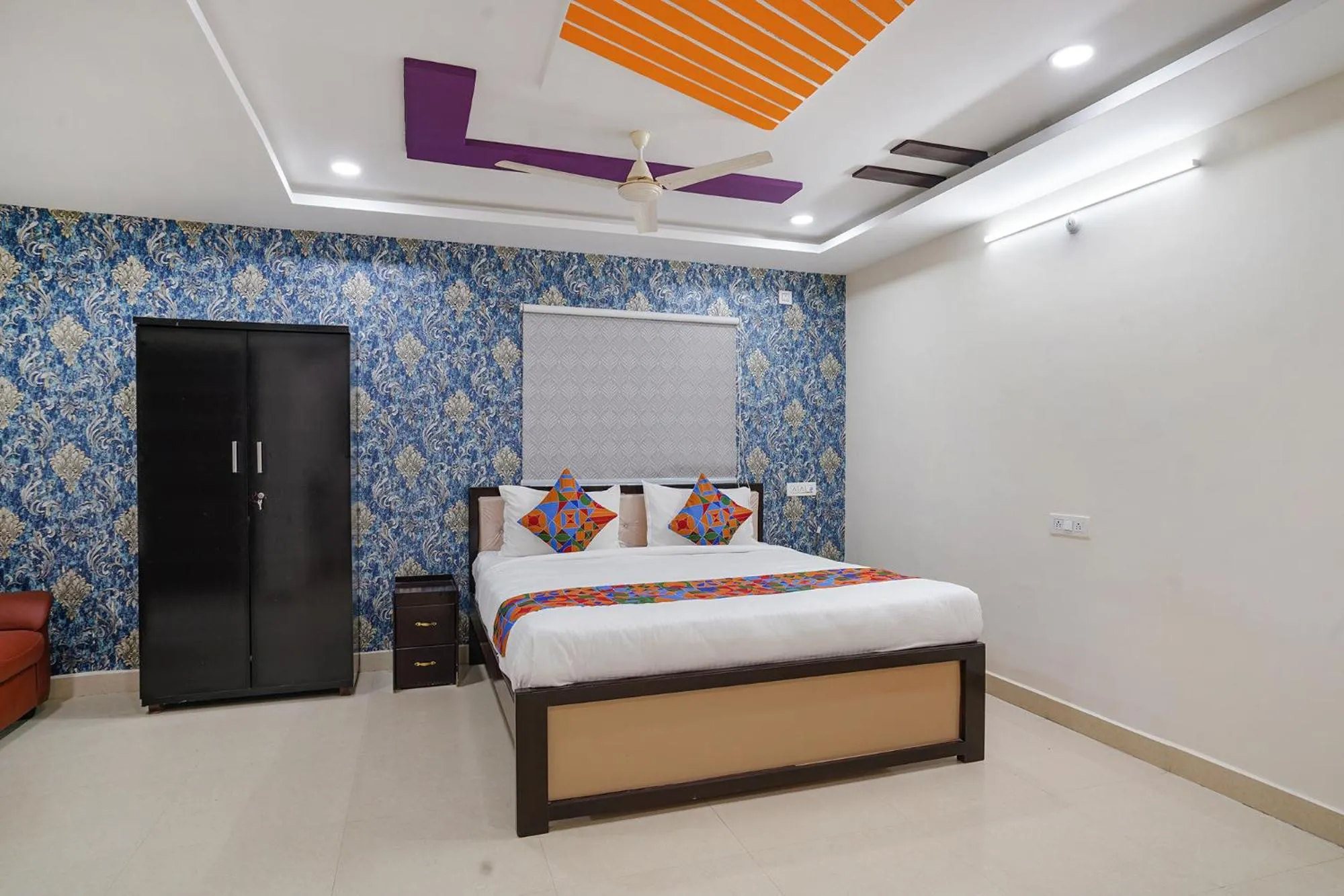 Bed in FabHotel Sri Karthikeya Grand - Nr Nexus Mall, Kukatpally