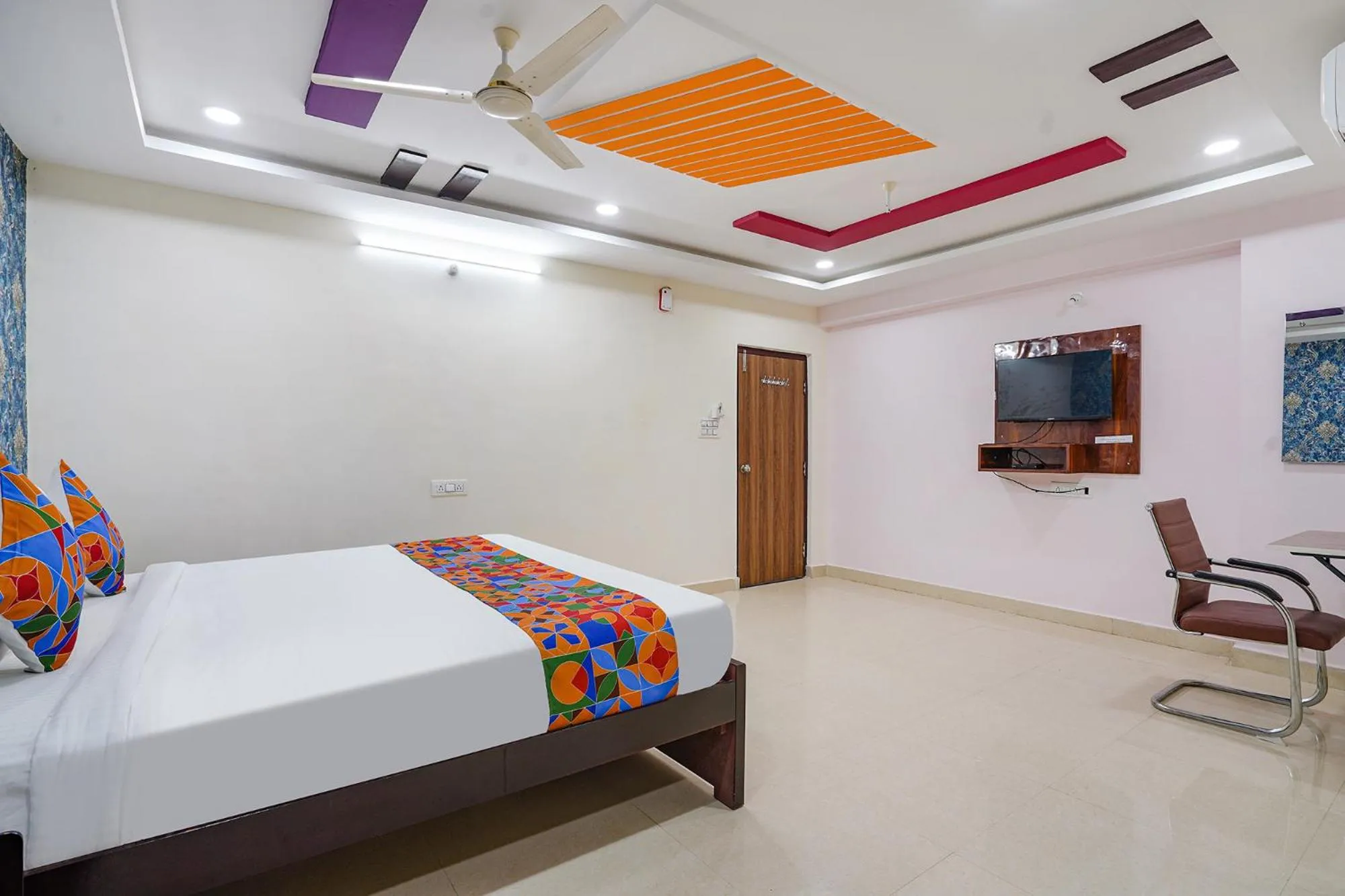Bed in FabHotel Sri Karthikeya Grand - Nr Nexus Mall, Kukatpally