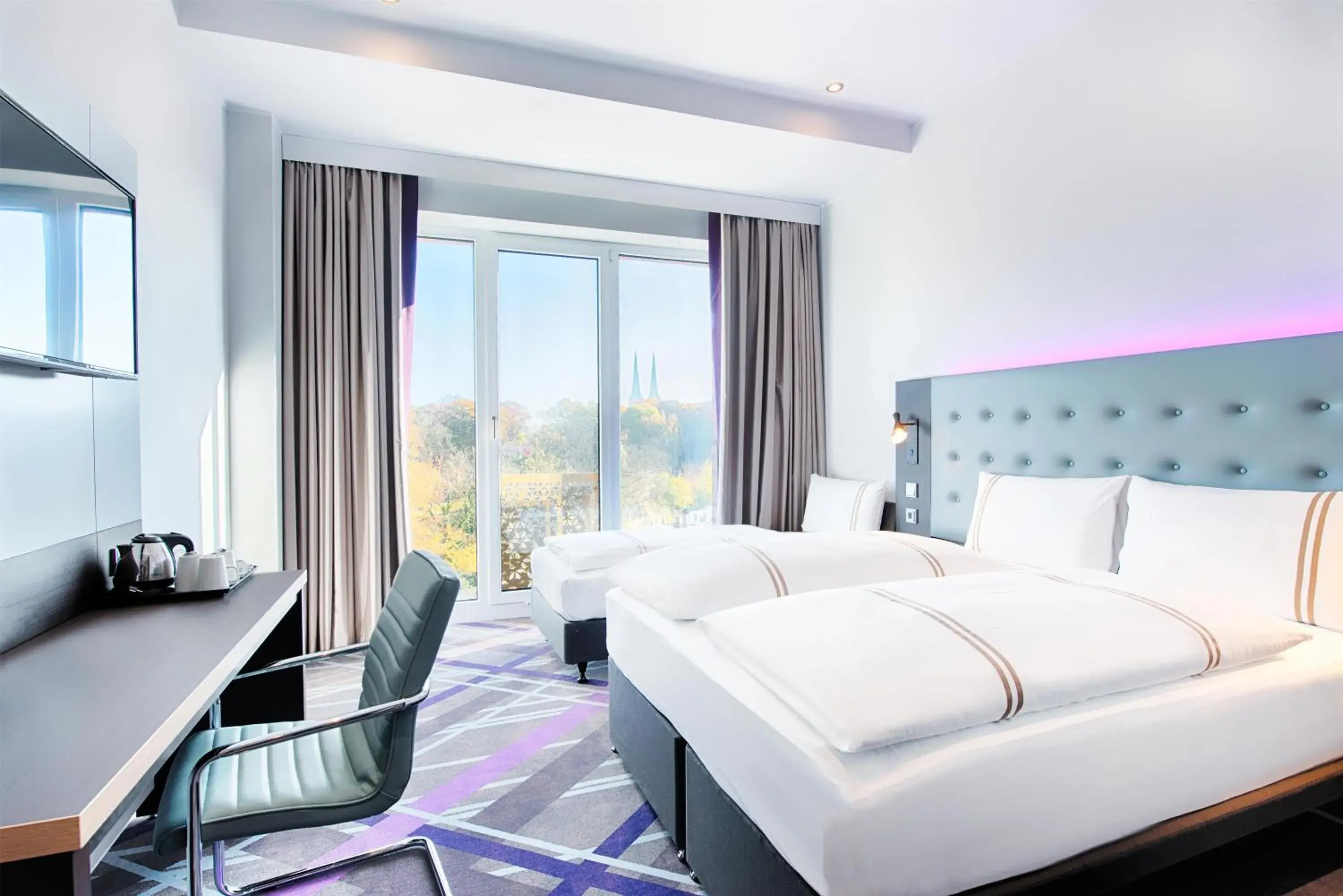 Bedroom, Bed in Premier Inn Lübeck City Stadtgraben Bedroom, Bed in Premier Inn Lübeck City Stadtgraben