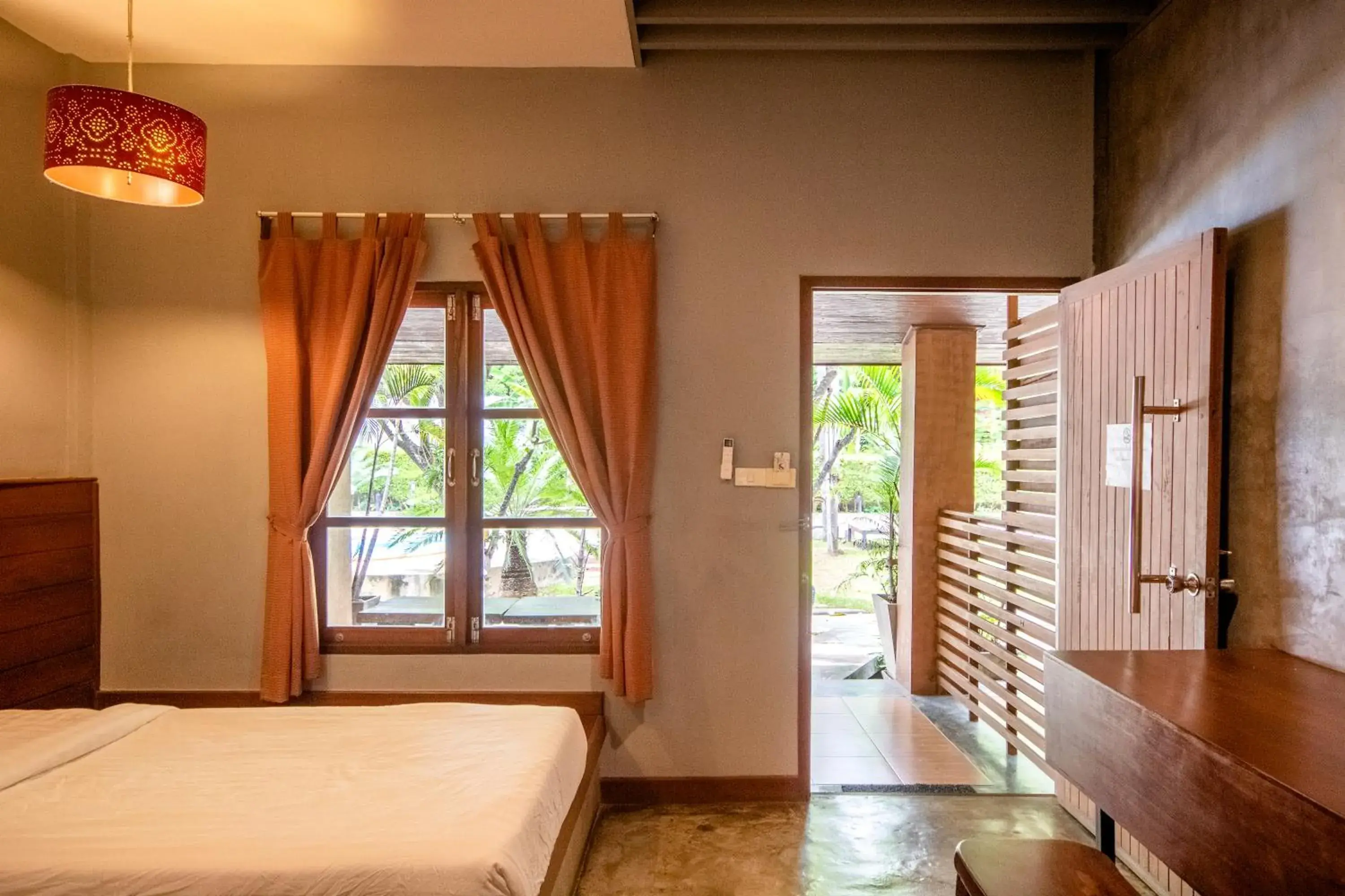 View (from property/room), Bed in Namsai Resort Kanchanaburi View (from property/room), Bed in Namsai Resort Kanchanaburi