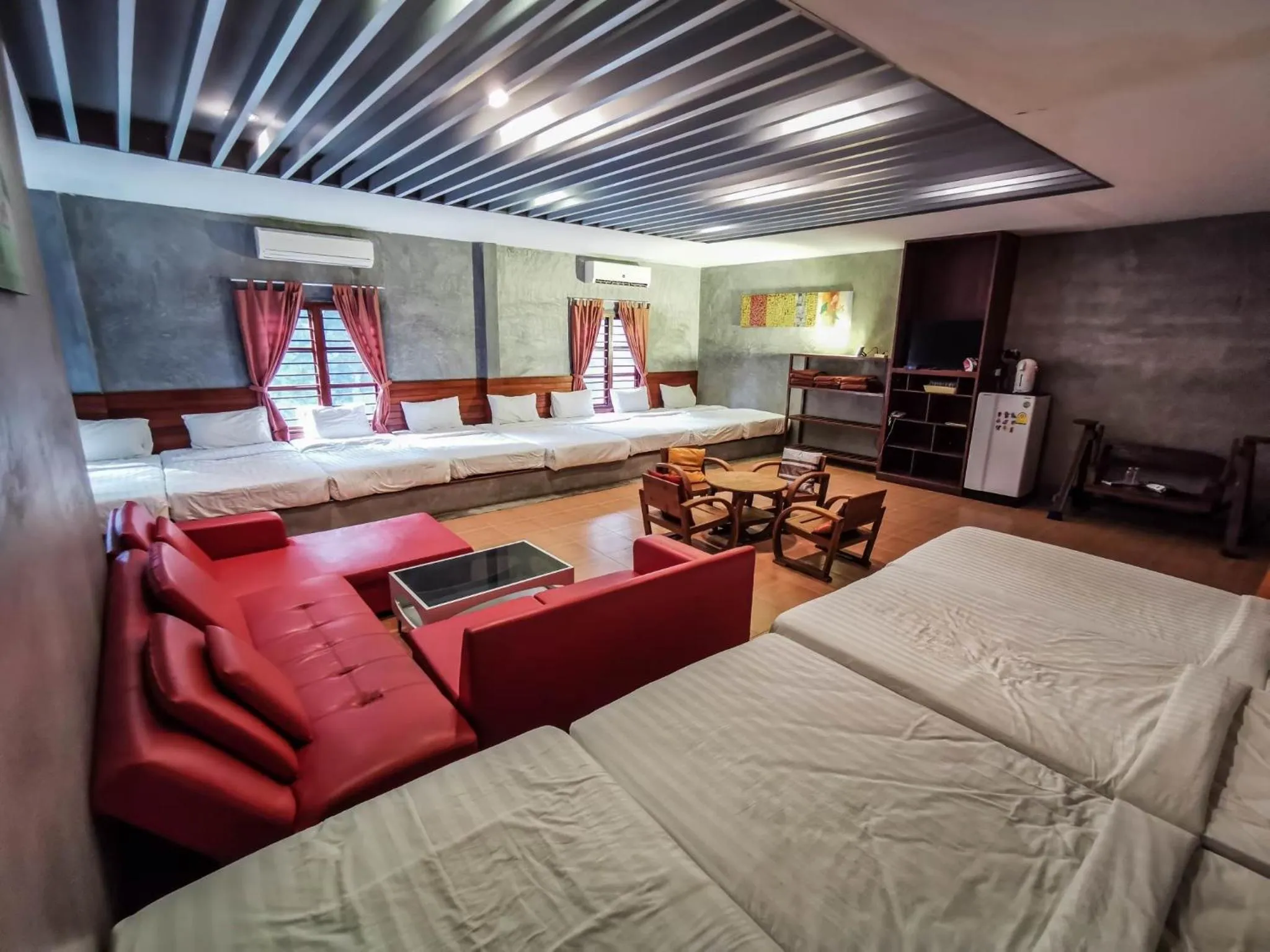 Bed in Namsai Resort Kanchanaburi