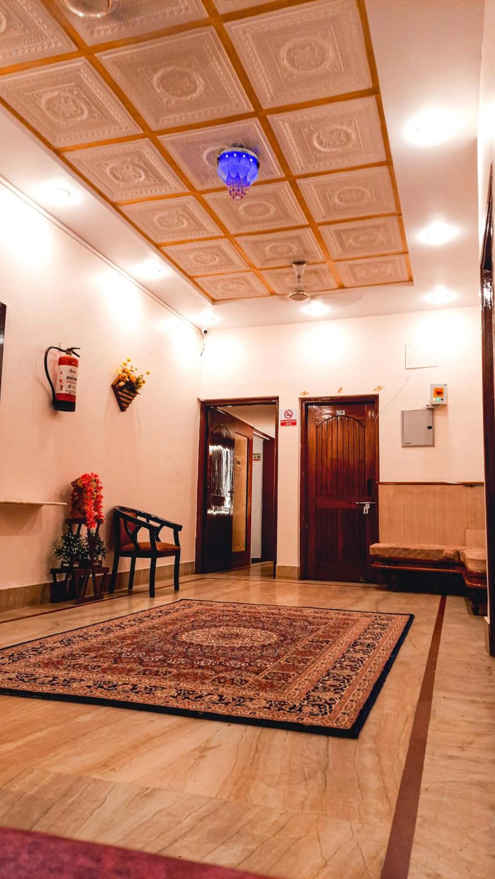 Seating area in Hotel Rajyashree Palace