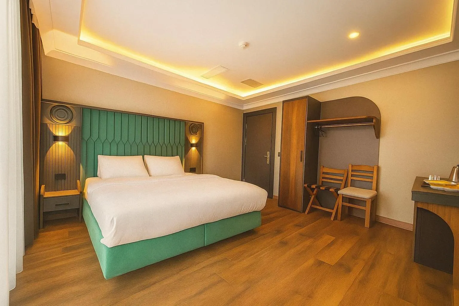 Bed in Shelton Airport Hotel