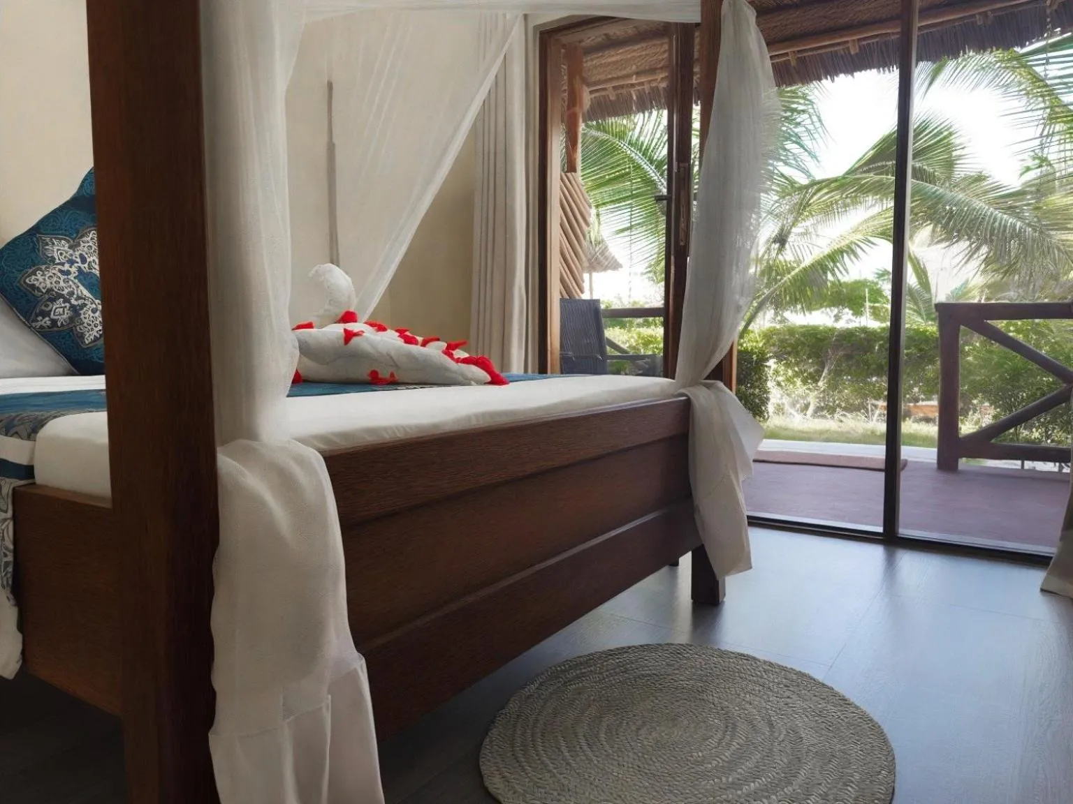 View (from property/room), Bed in Amber Lodge