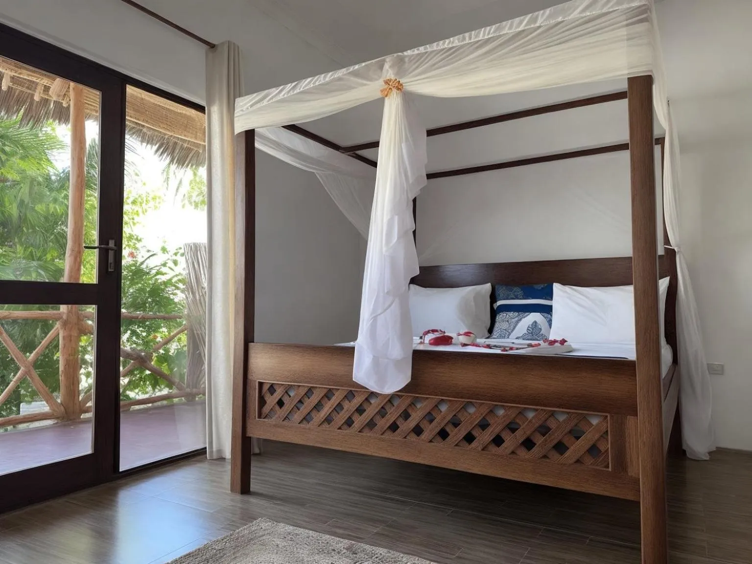 Photo of the whole room, Bed in Amber Lodge