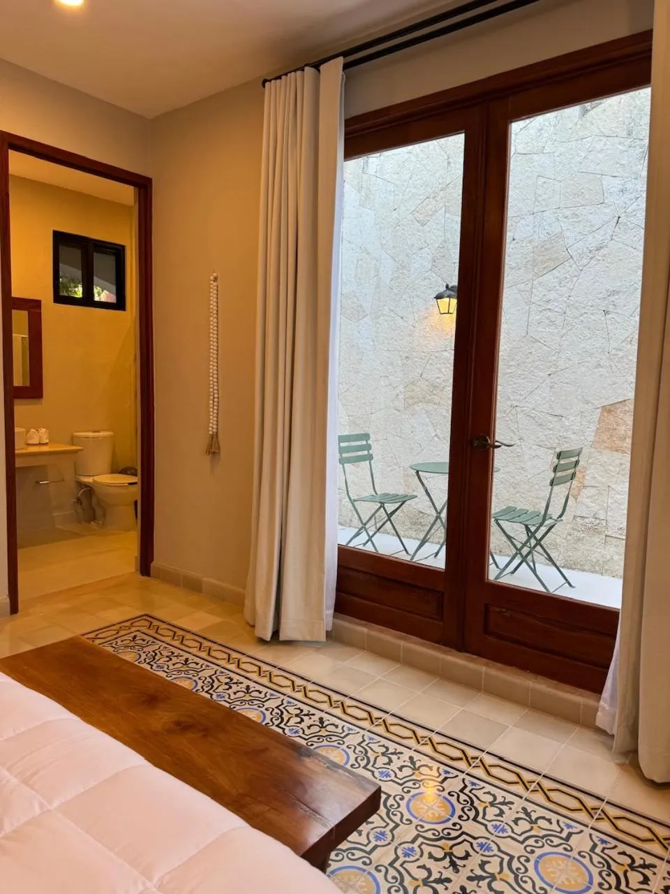 Bed in Frater Yucatán Hotel