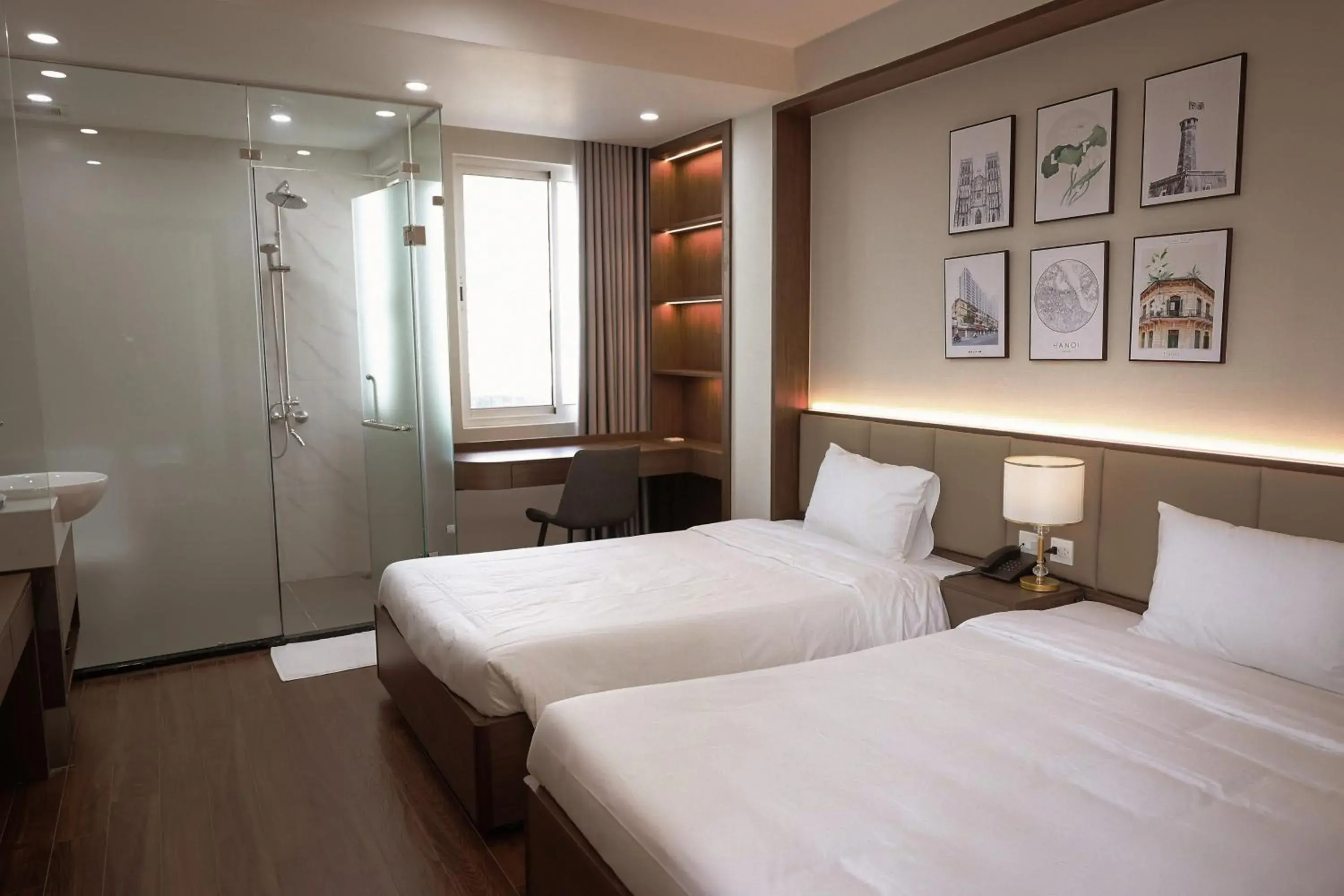 Bed in The Cosy Inn Hanoi Bed in The Cosy Inn Hanoi