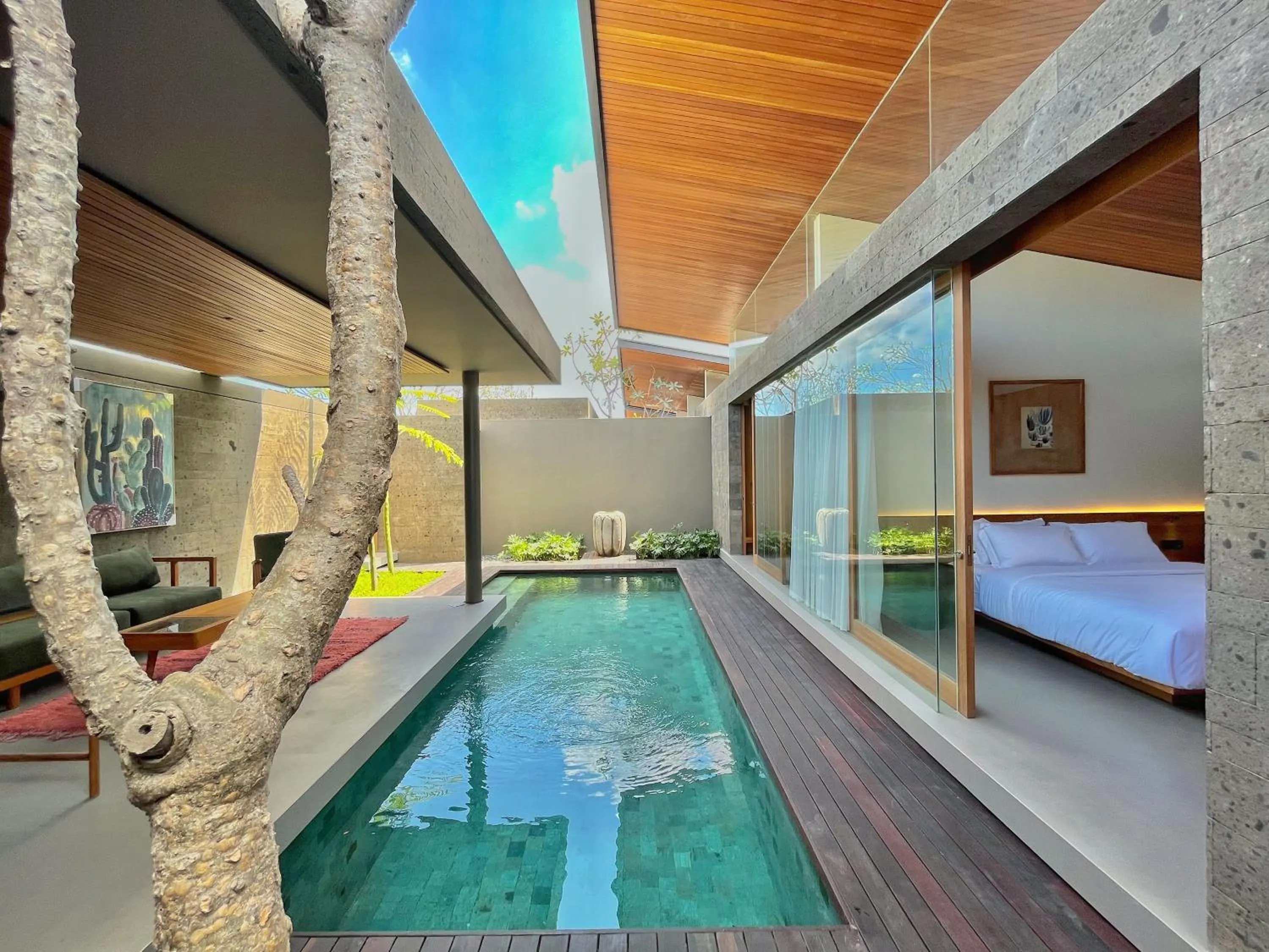 Living room in Domisili Villas Canggu Bali by Fays Hospitality