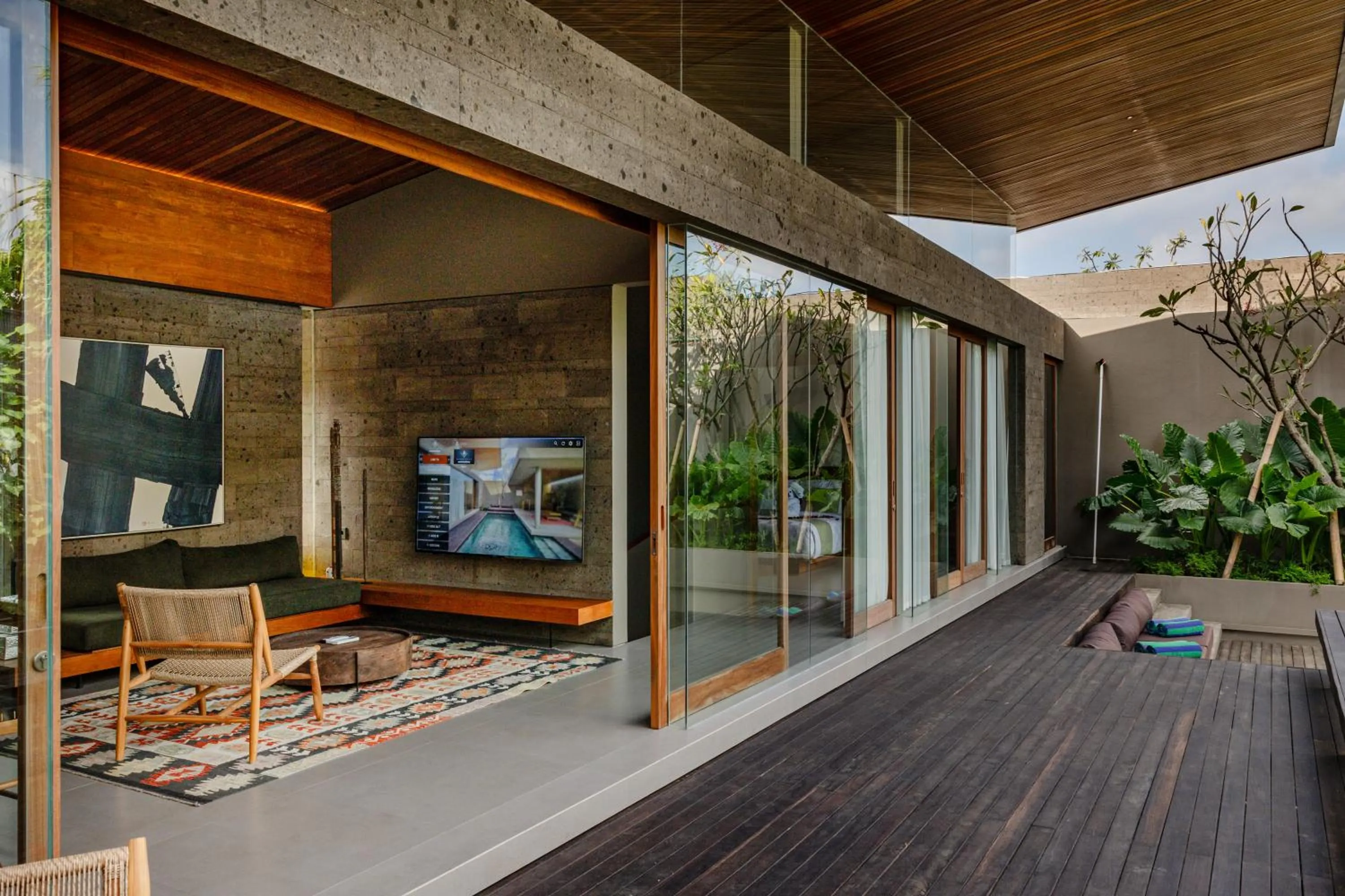 Living room in Domisili Villas Canggu Bali by Fays Hospitality