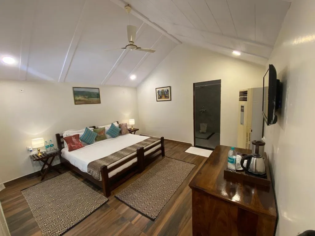 Bed in The Aranya Nature Resort