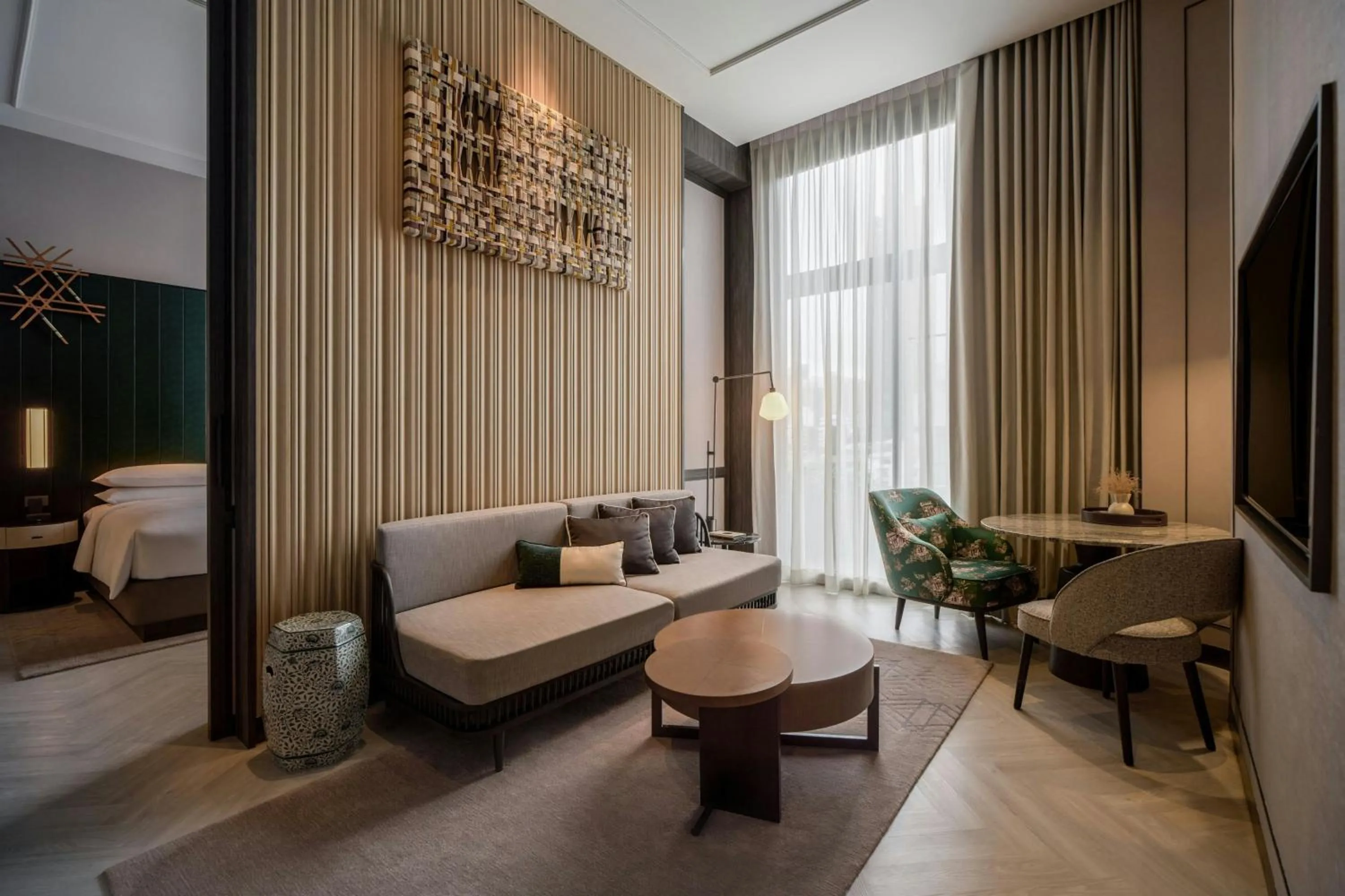 Living room, Bed in Madi Paidi Bangkok, Autograph Collection