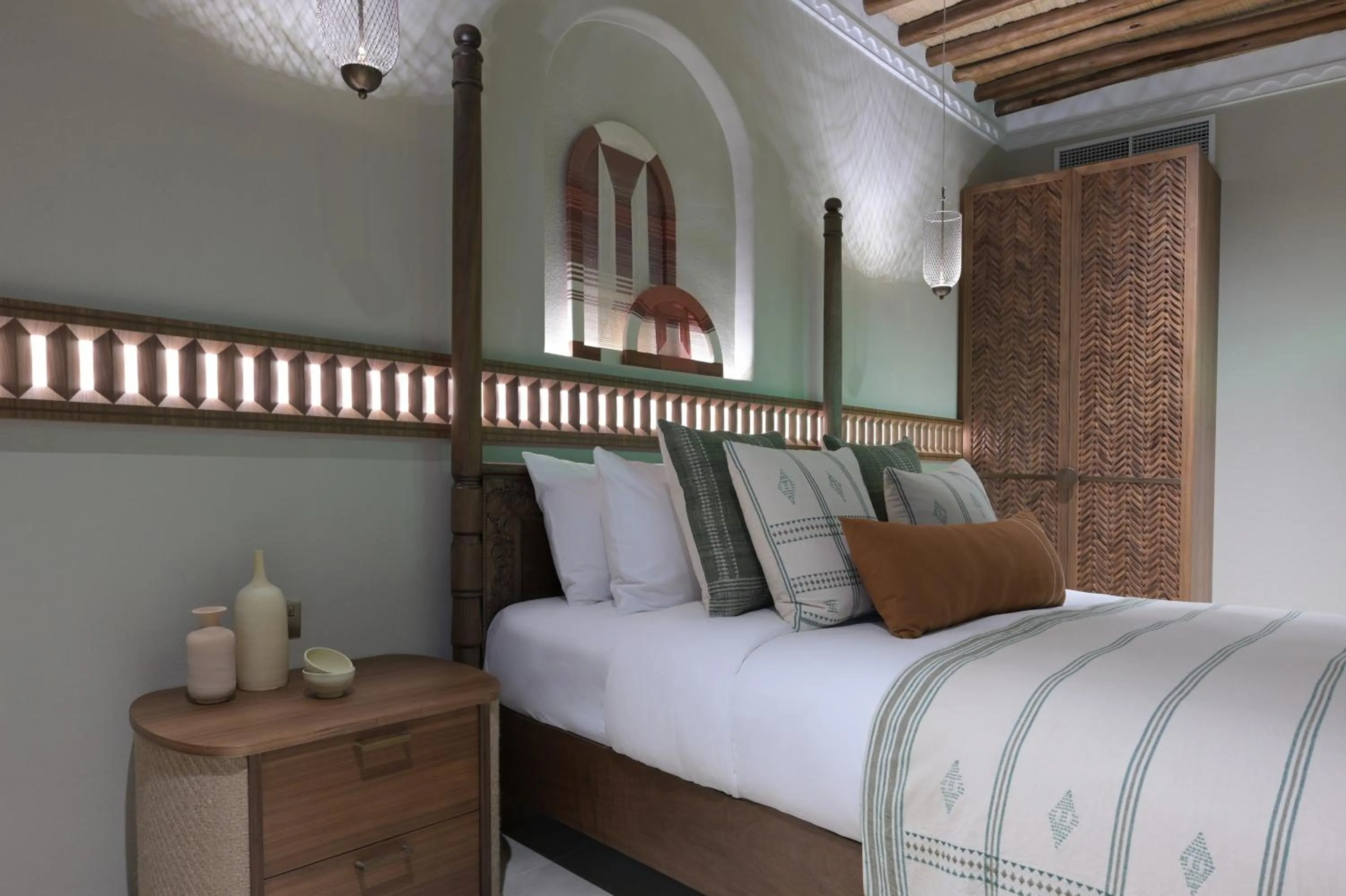 Bedroom, Bed in Nozol Al Rayaheen By Sharjah Collection
