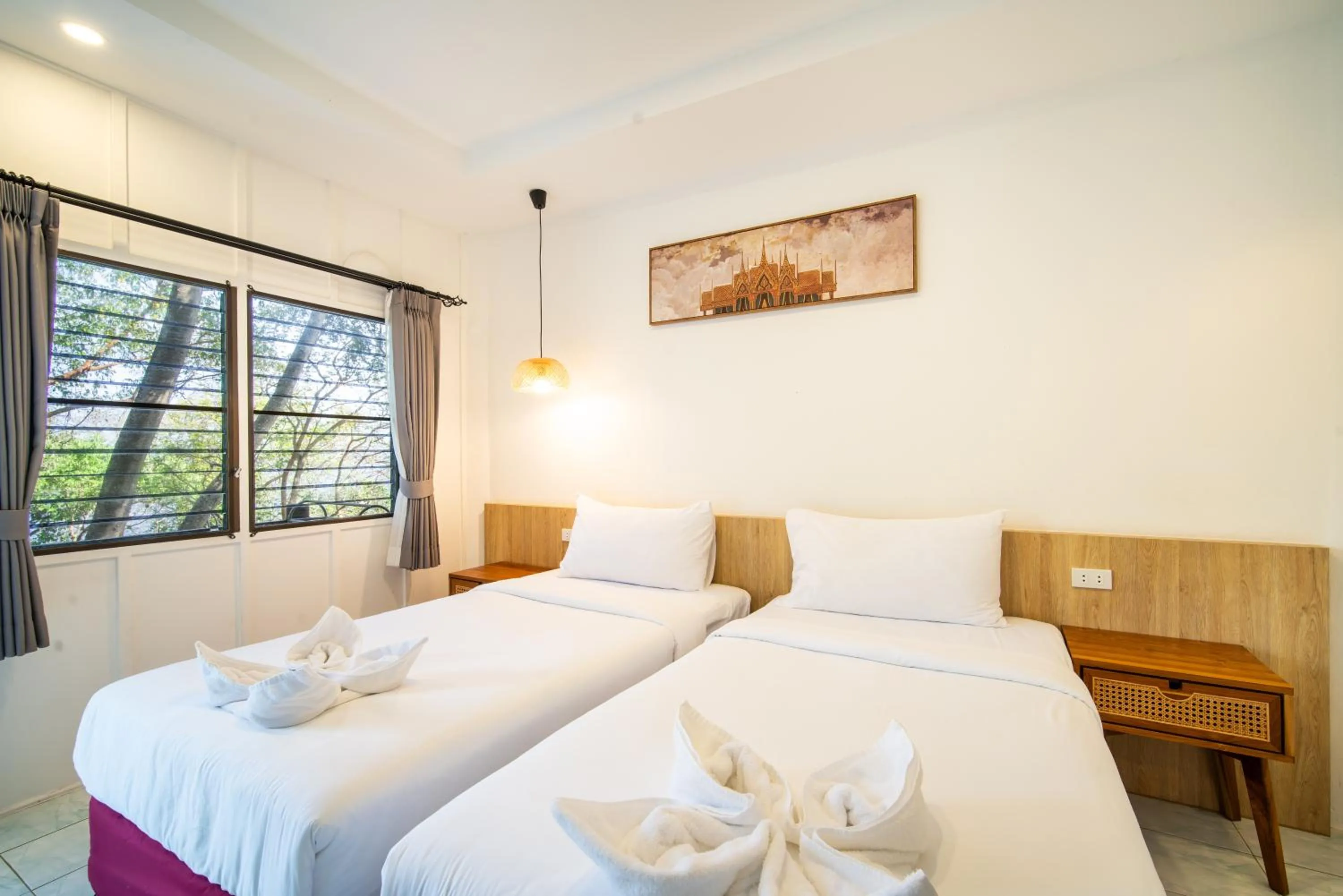 View (from property/room), Bed in Ban Raya Resort and Spa