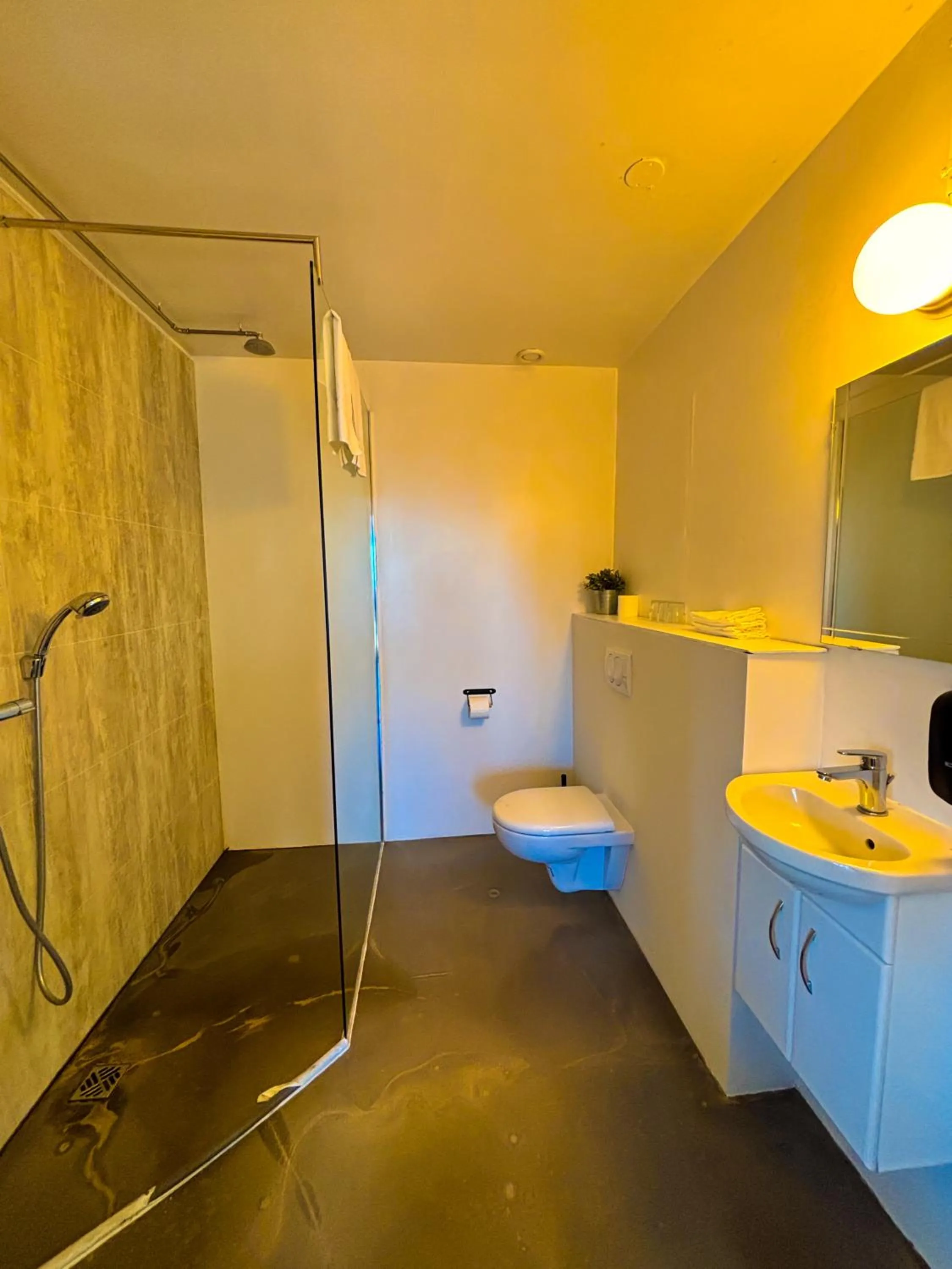 Shower in Hotel Brú countryside