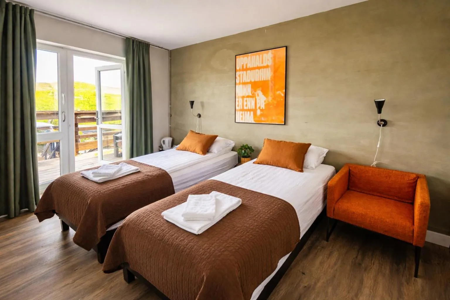 Bed in Hotel Brú countryside