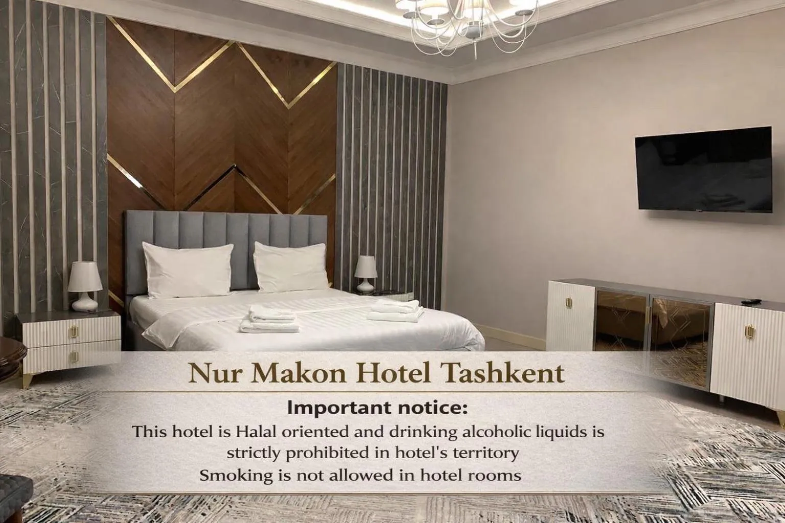 Photo of the whole room, Bed in Nur Makon Hotel