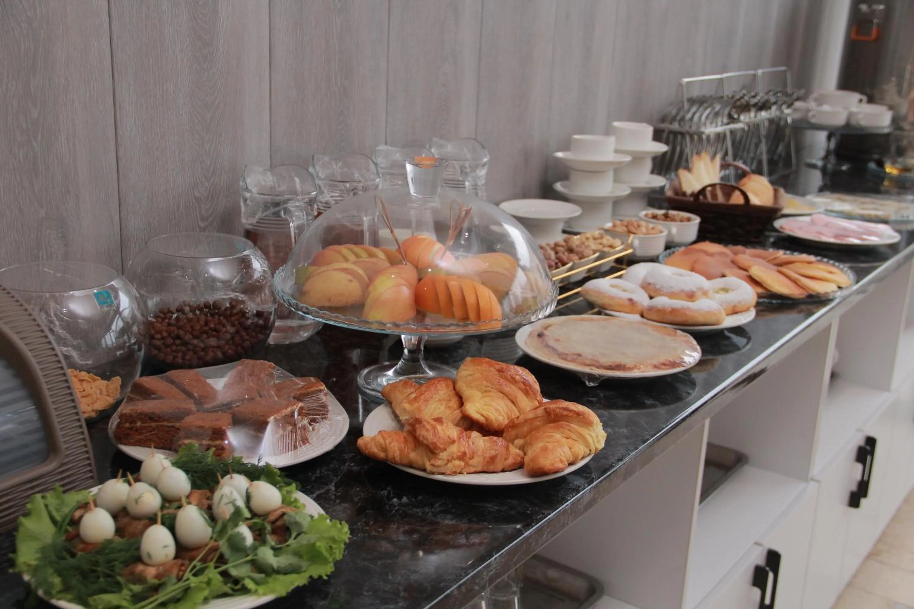 Buffet breakfast in Nur Makon Hotel