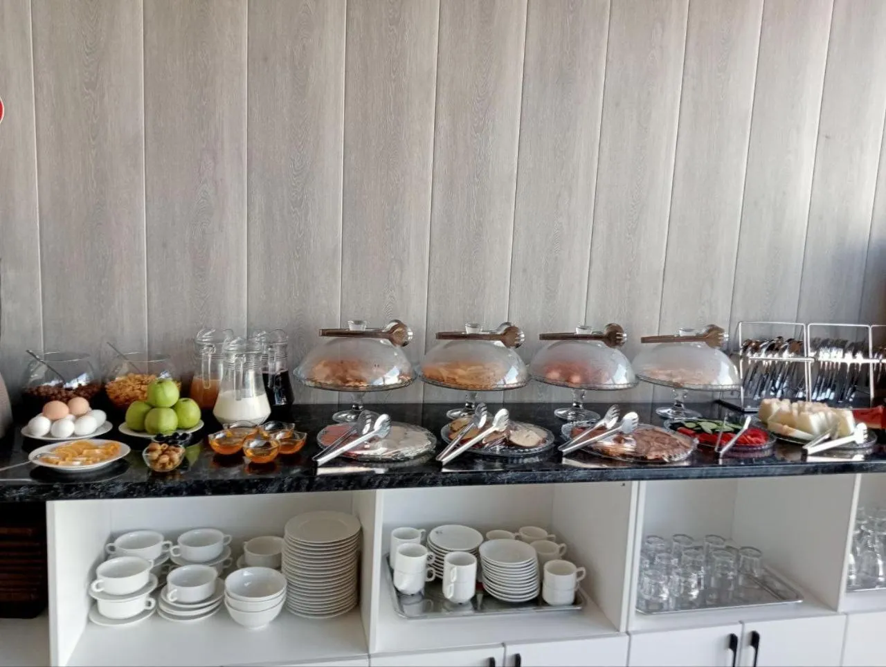 Buffet breakfast in Nur Makon Hotel