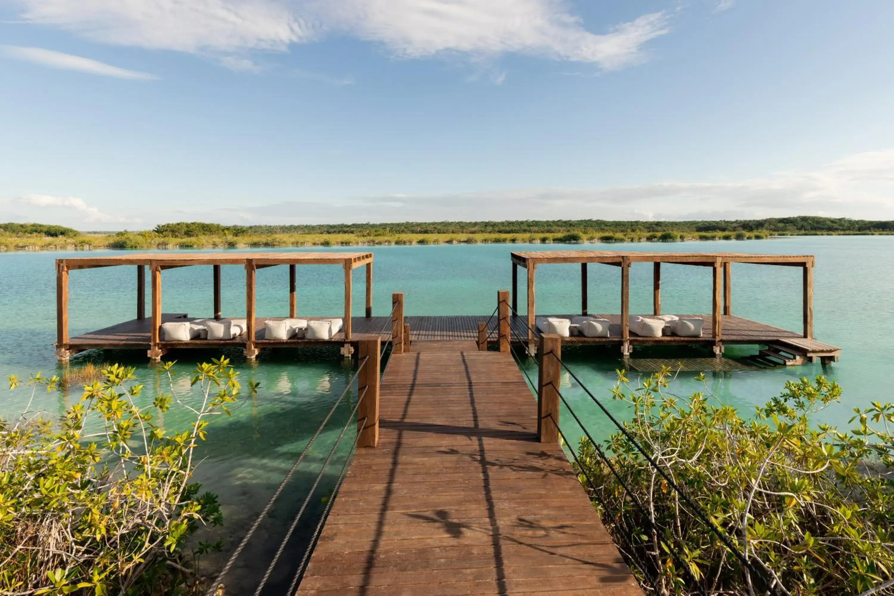 Lake view in Boca de Agua Bacalar Lake view in Boca de Agua Bacalar