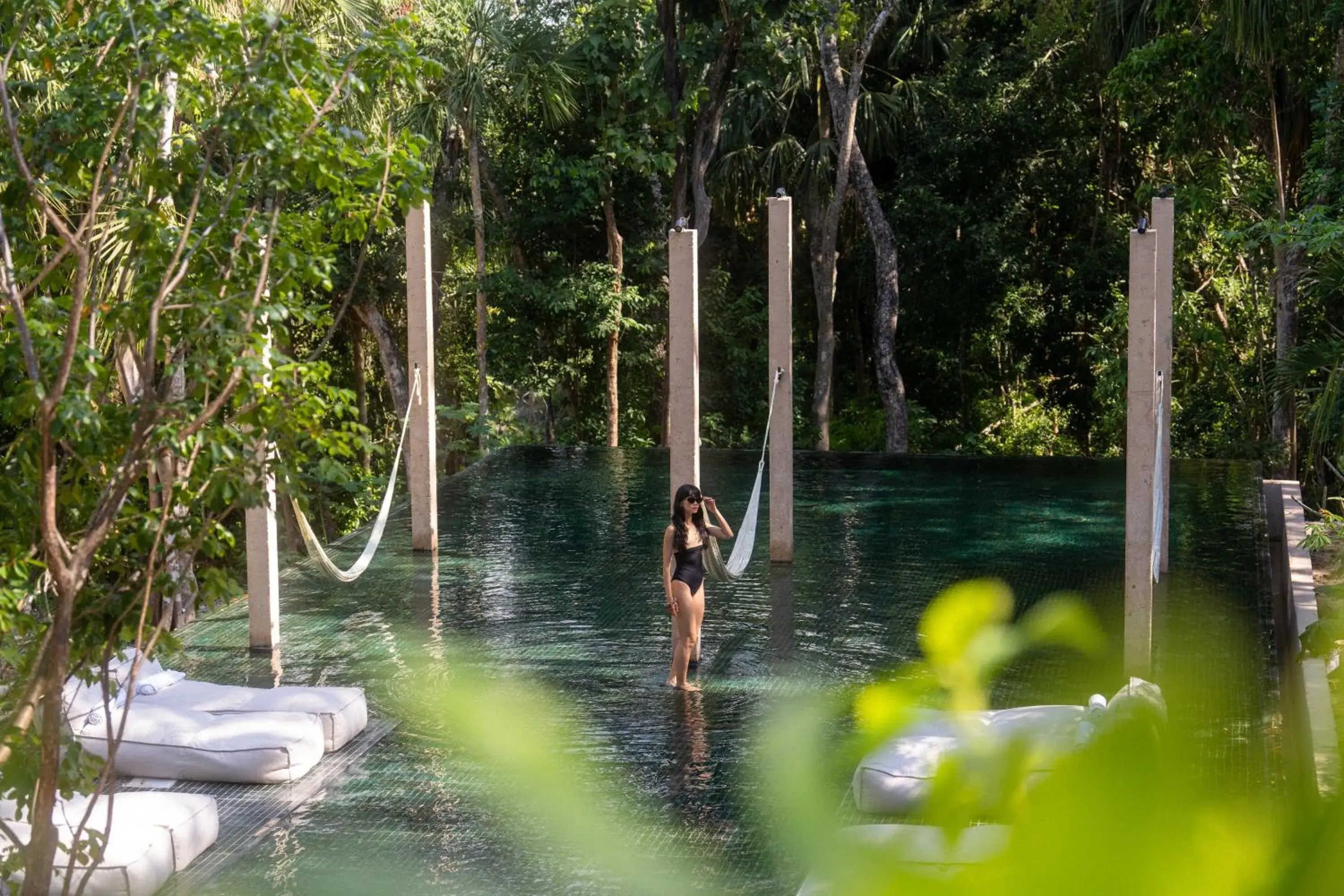 Swimming pool in Boca de Agua Bacalar Swimming pool in Boca de Agua Bacalar