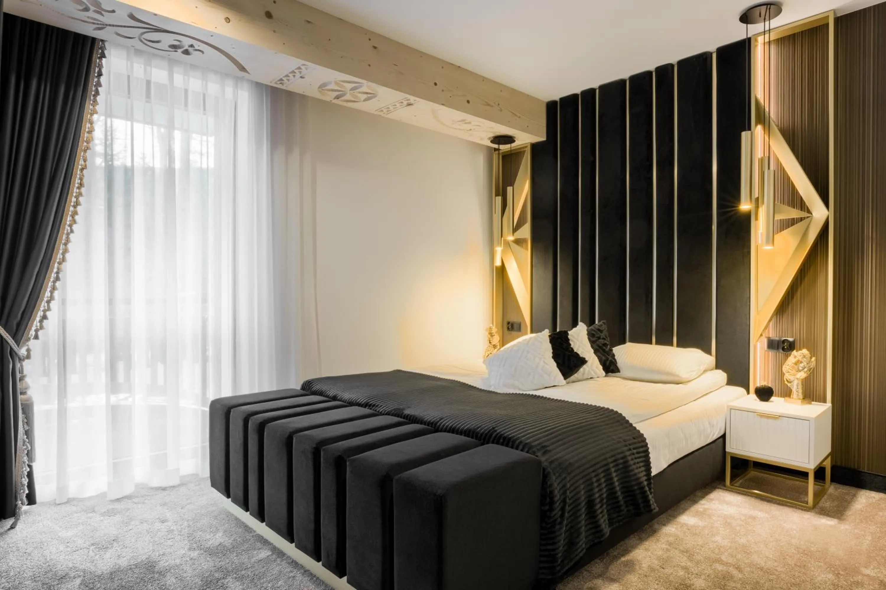 Bedroom, Bed in Złota Residence & SPA - 500m od Krupówek