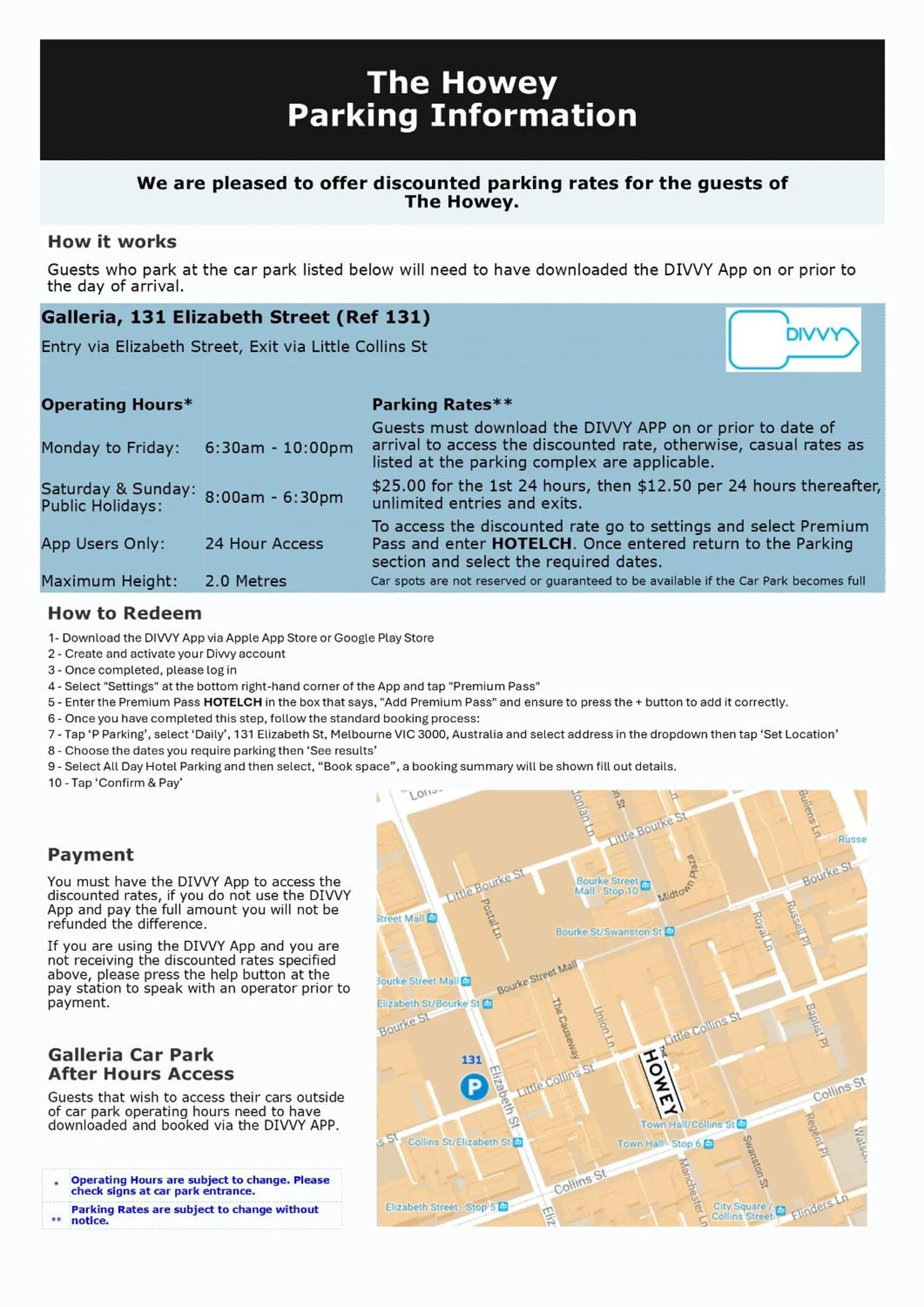 Parking in The Howey